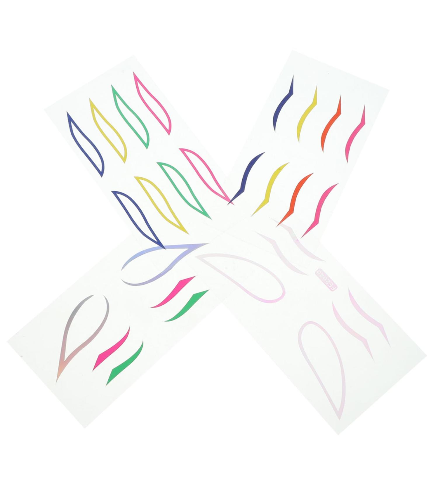 Healeved 24 Sets Adhesive Eyeliner Sticker Paper Chic Eye Line Sticker Colorful 1 count (Pack of 1) Colorfulx6pcs - Buy Online on GoSupps.com