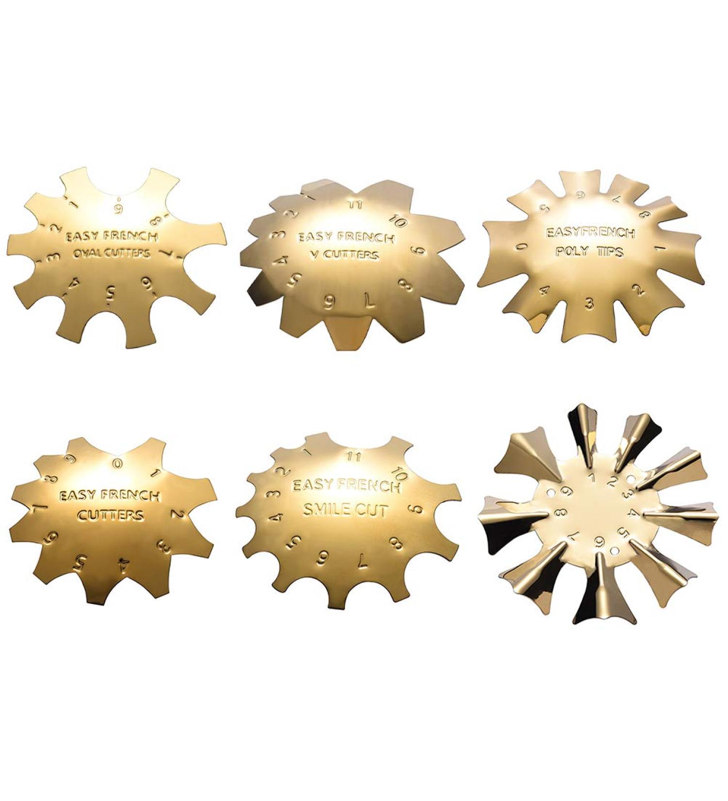 Uonlytech 6 Pieces Golden French Manicure Moulding Templates - Perfect Fingernail Making Kits for Nail Art Enthusiasts - Buy Online on GoSupps.com