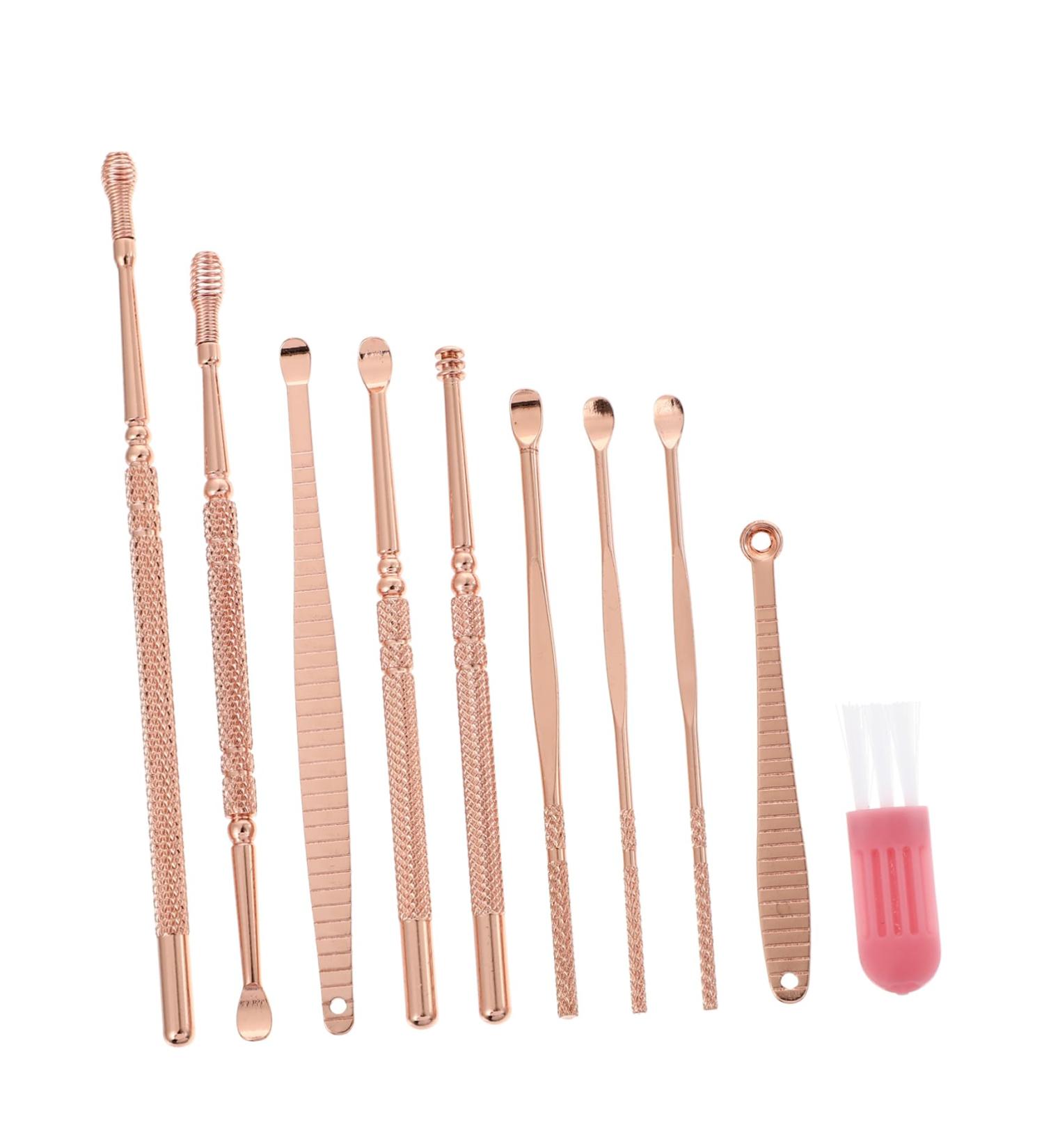 FRCOLOR Earwax Remover Kit - Stainless Steel Ear Pick & Cleaning Tools for Effective Ear Wax Removal - Portable & Ergonomic Design (Pink 11.5x0.5x0.5CM) - International Shipping Available - Buy Online on GoSupps.com