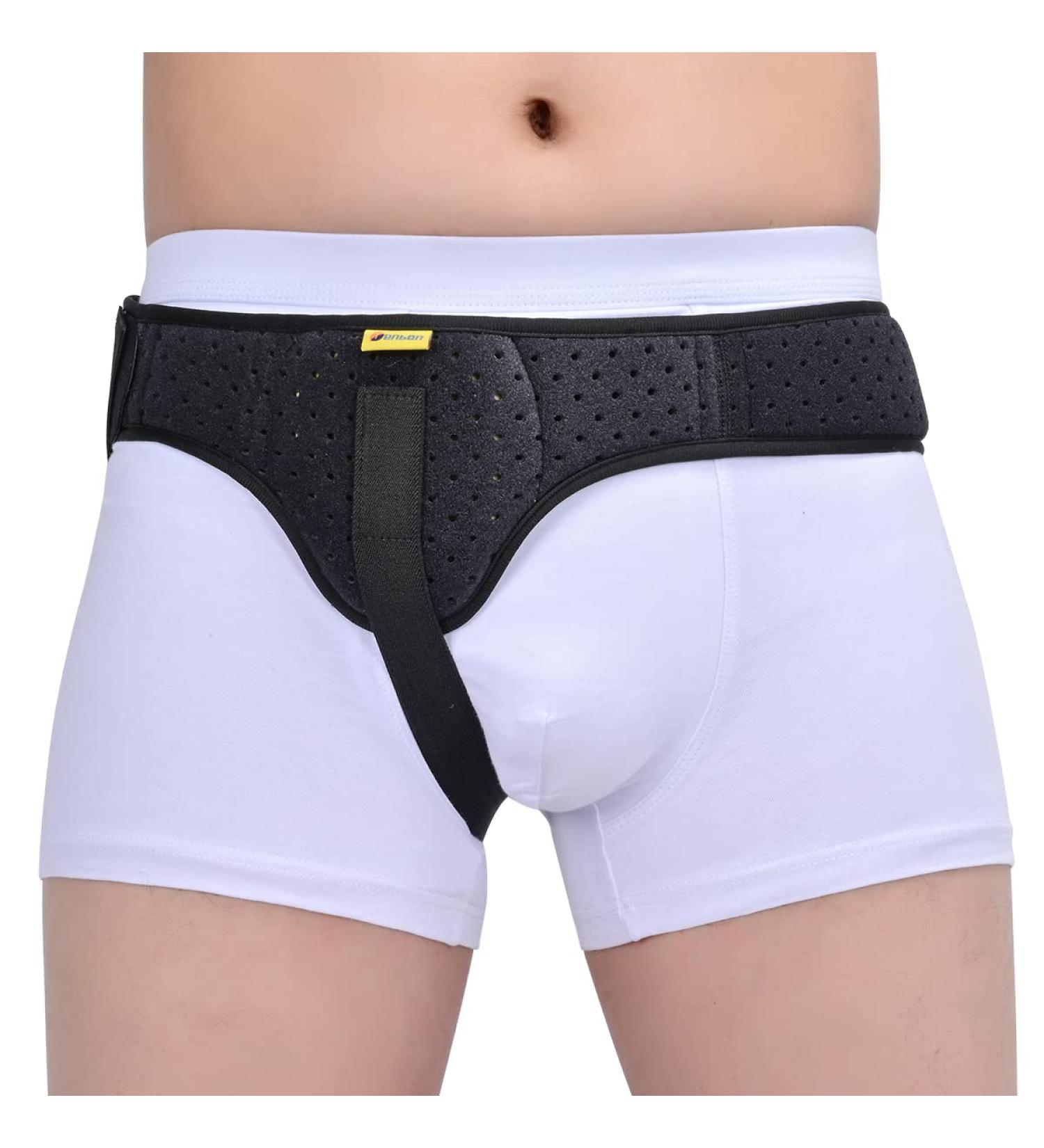 Tenbon Hernia Belt Truss for Single/Double Inguinal or Sports Hernia Hernia Support Brace for Men for Women Pain Relief Recovery Strap with Removable Compression Pads Comfortable Material (Medium) - Buy Online on GoSupps.com