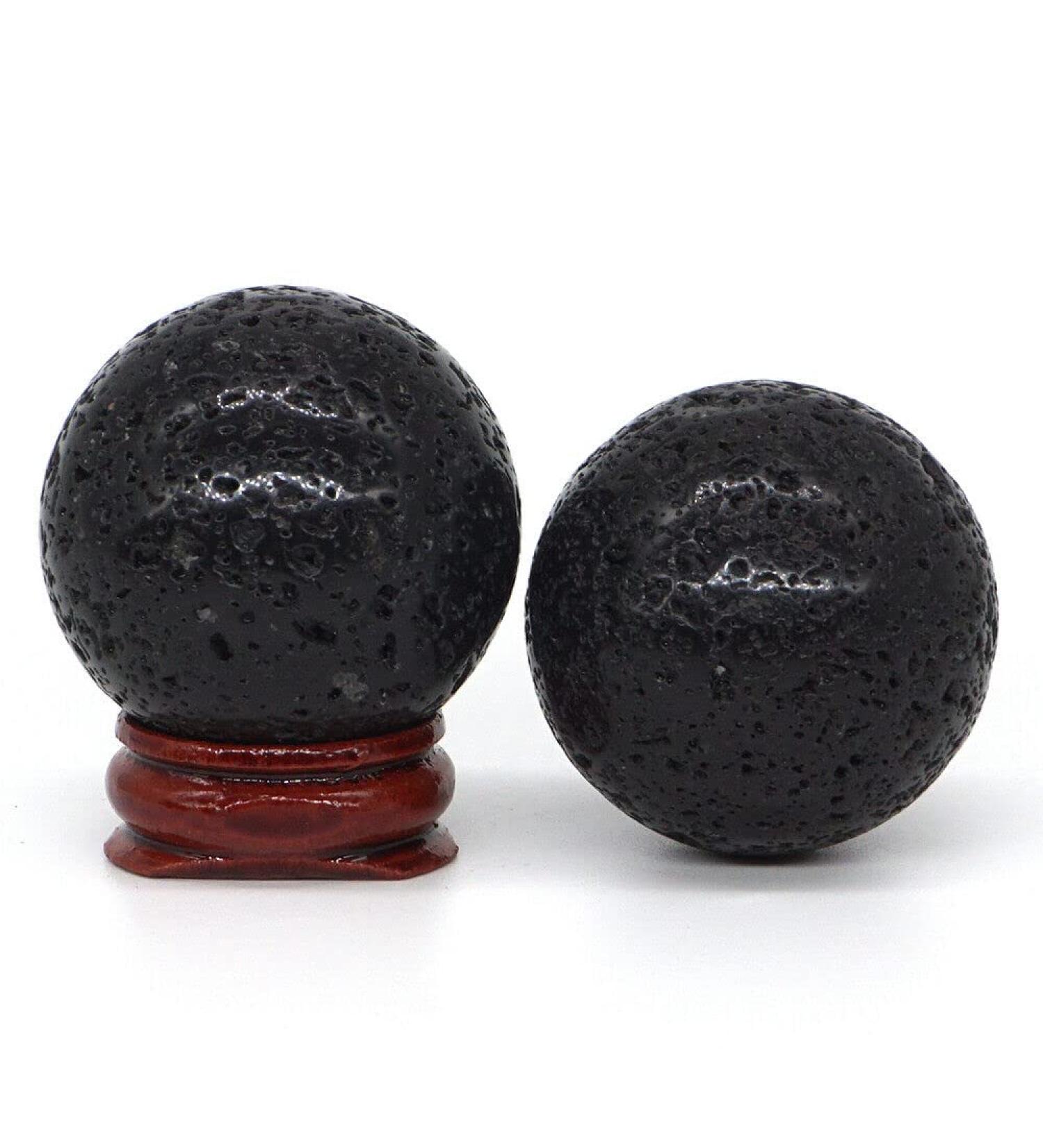 40mm Natural Gemstone Volcanic Reiki Therapy Ball - Holistic Crystal Massage & Home Decoration - Buy Online on GoSupps.com