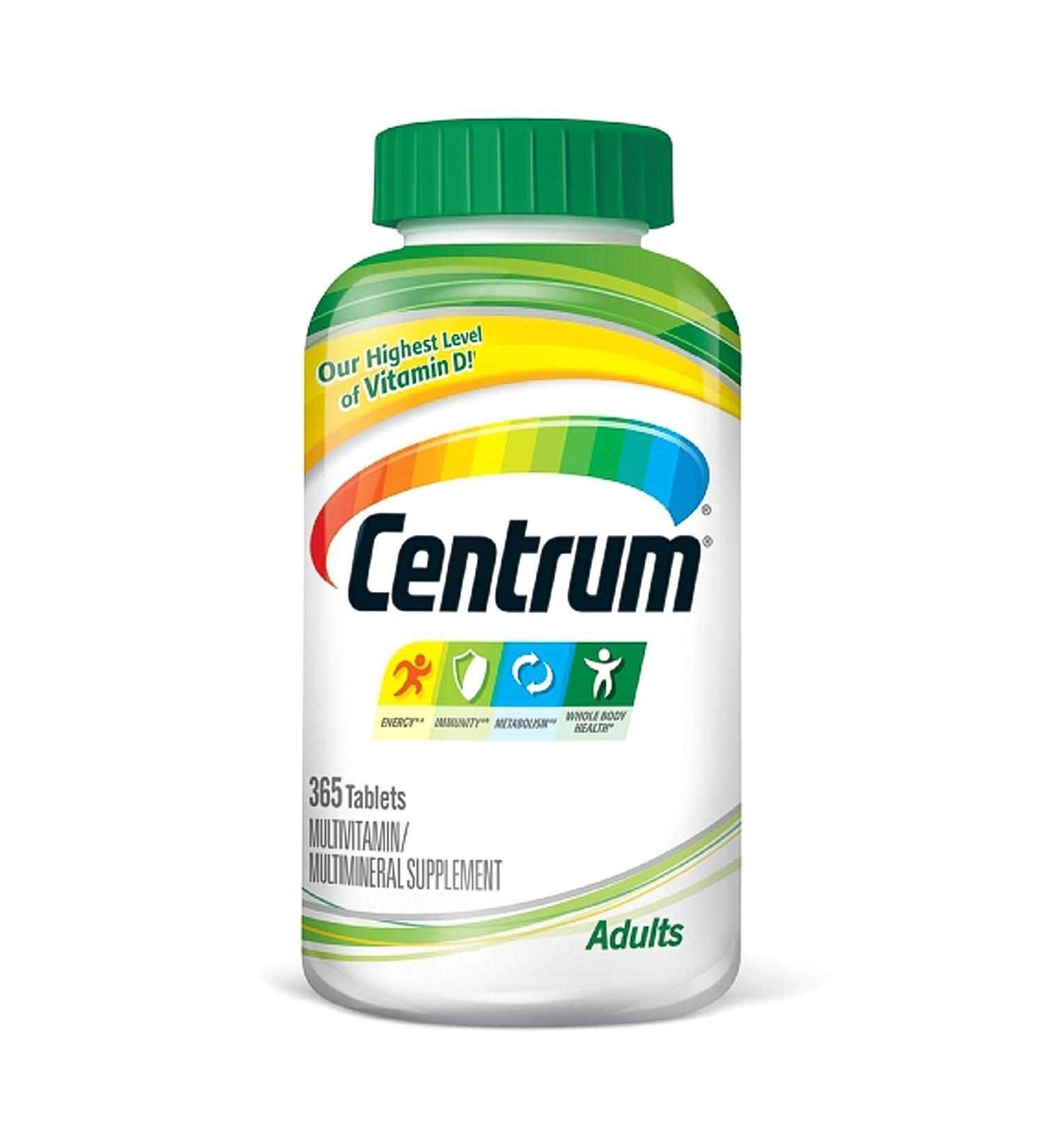 Centrum Multivitamin Tablets 365-Count Bottle 365 Count (Pack of 1)