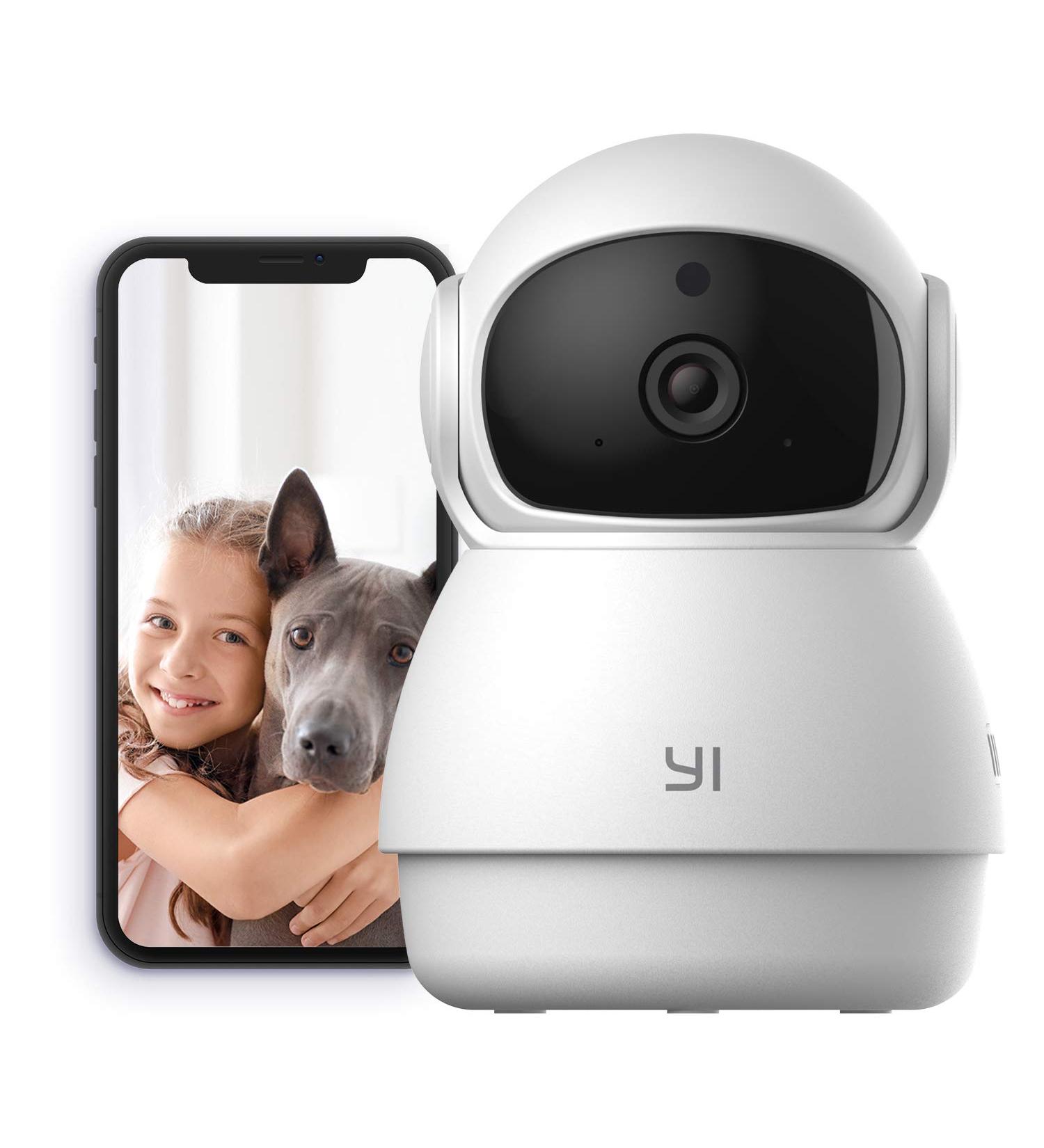 YI Pan-Tilt Security Camera 360 2.4G Smart Indoor Pet Dog Cat Cam with Night Vision, 2-Way Audio, Motion Detection | Phone APP, Alexa & Google Assistant Compatible - 1 Pack - Buy Online on GoSupps.com