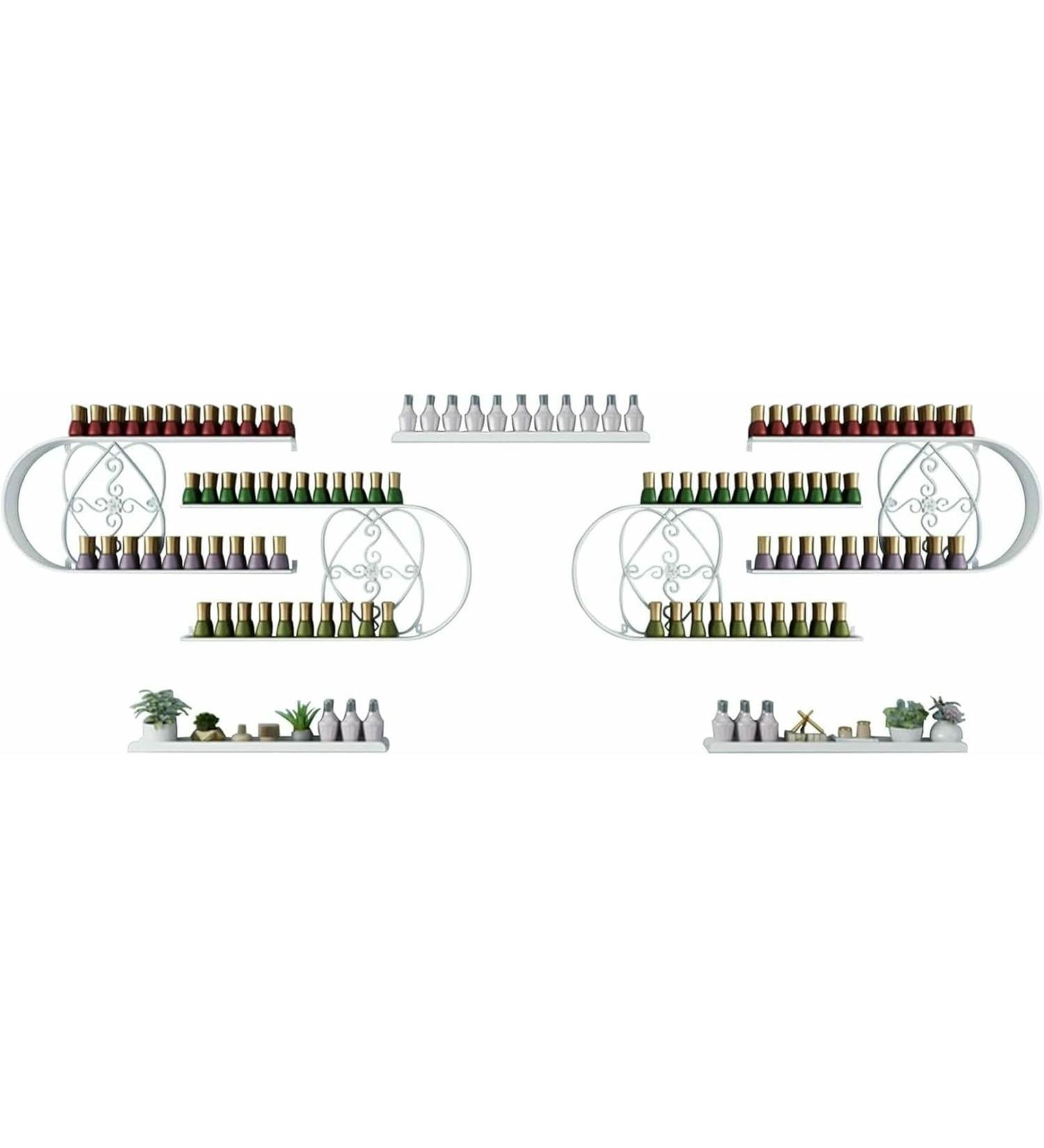 Lot de 7 pr sentoirs muraux en m tal pour Vernis Ongles pr sentoir en U pour cosm tiques Rouges l vres parfums huiles essentielles pour Spa Salon de manucure (Blanc) - Buy Online on GoSupps.com