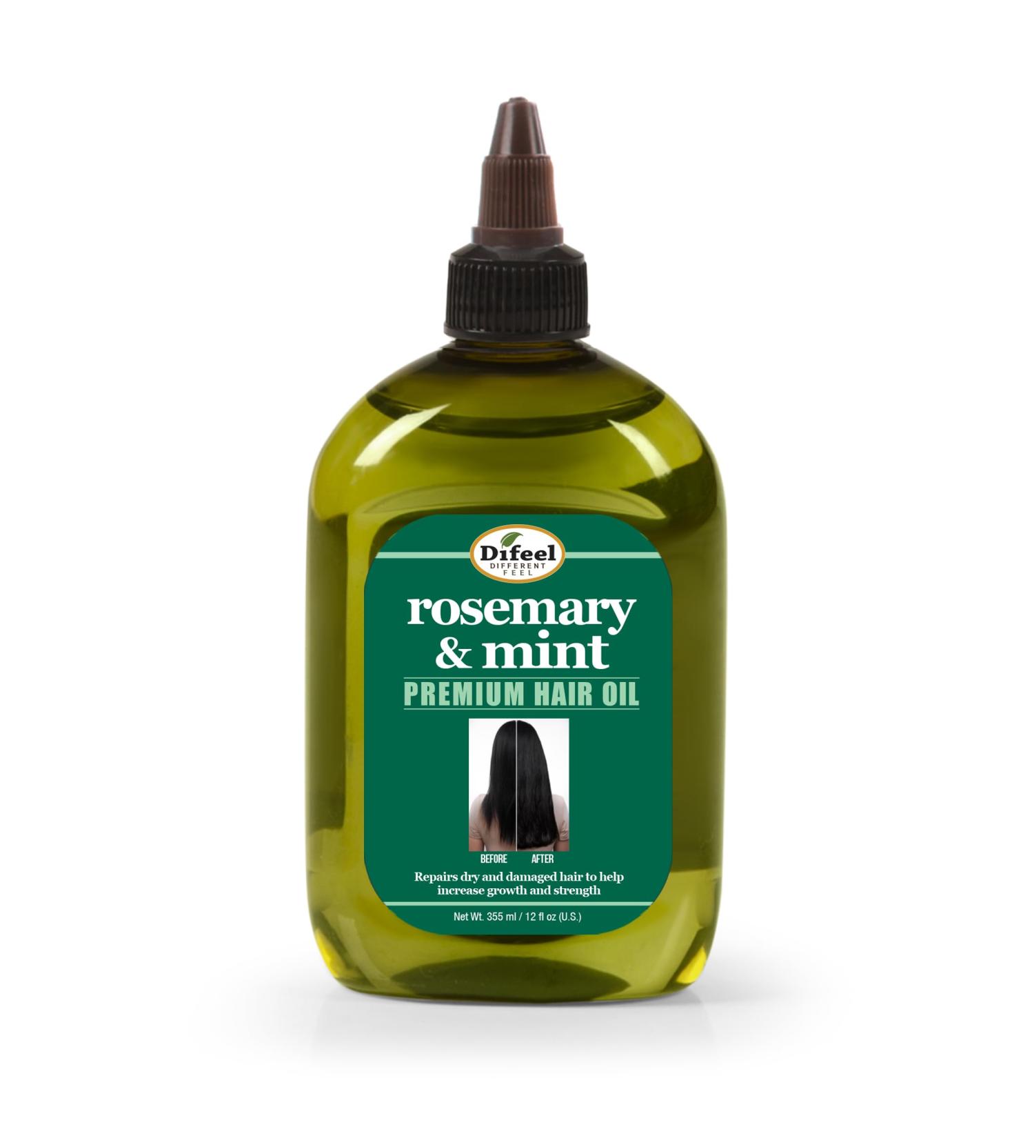 Difeel Rosemary & Mint Hair Oil with Biotin - 12 oz - Natural Hair Growth Solution | International Shipping Available - Buy Online on GoSupps.com
