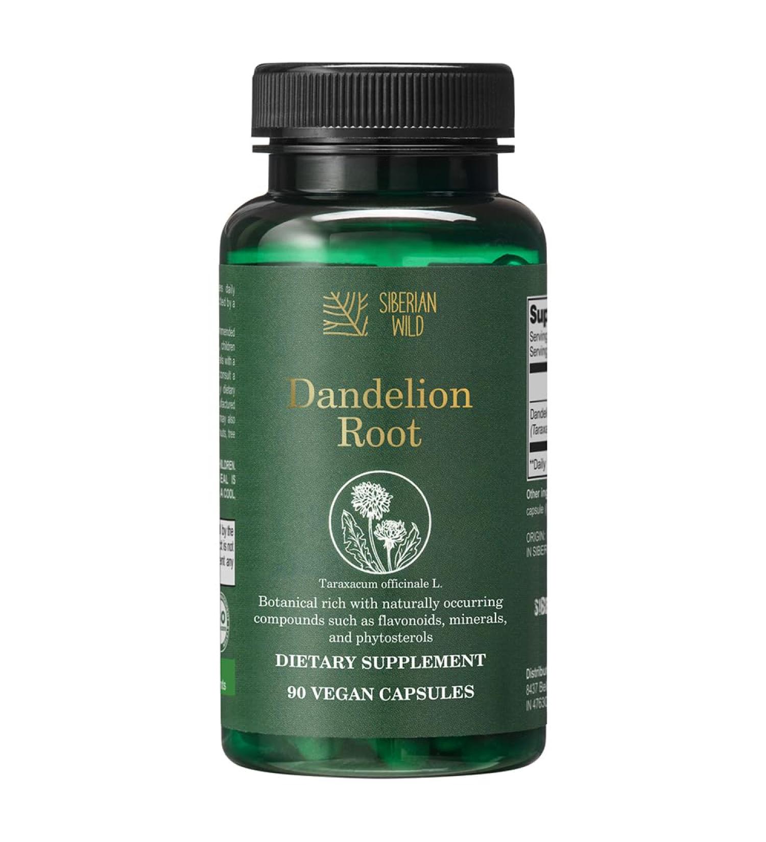 Siberian Wild Dandelion Root Herbal Supplement 90 Capsules 1500mg per Serving - Buy Online on GoSupps.com