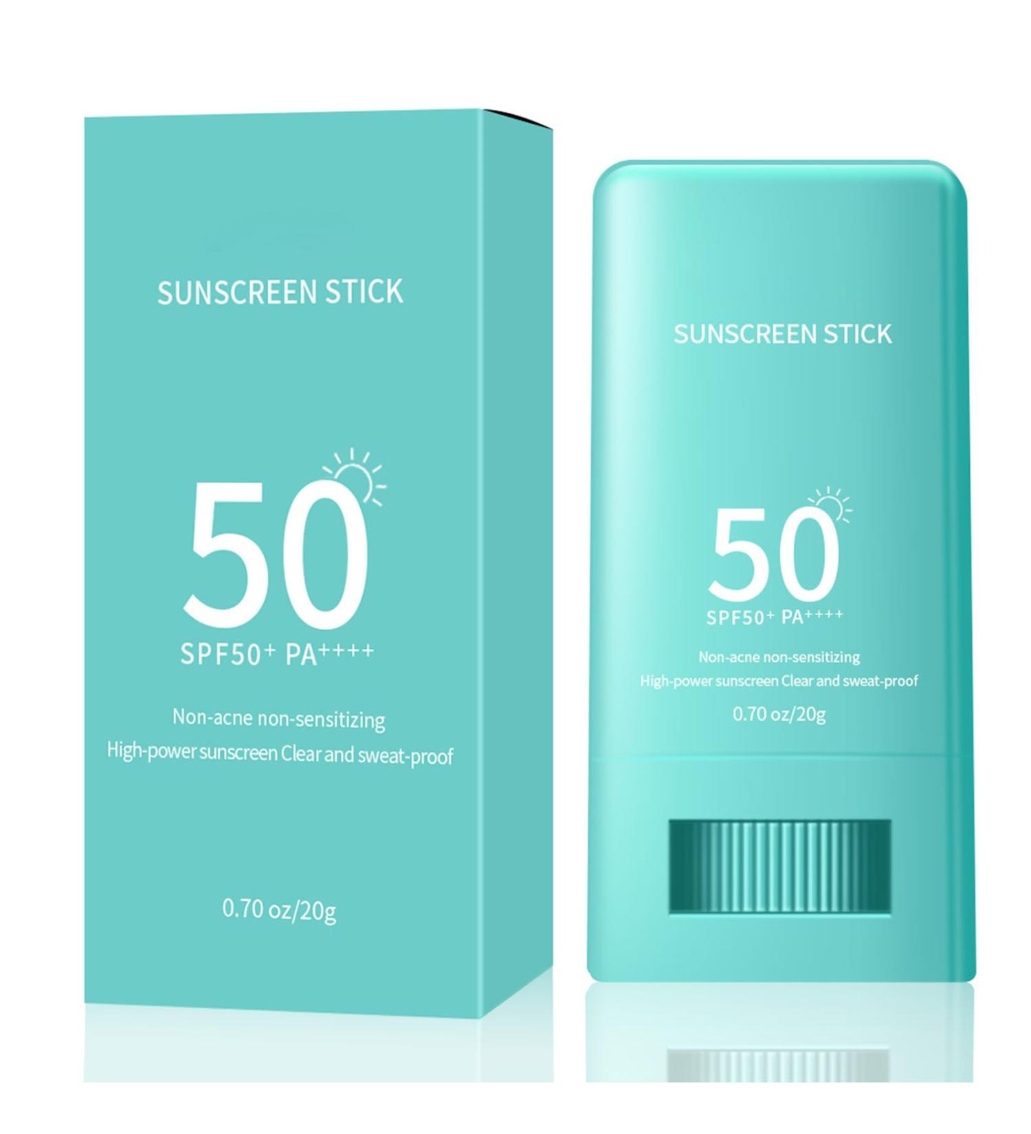 Suncream Factor 50 Sunscreen Stick - Hyaluronic Acid Spf 50 Face Moisturiser with Vitamin E - High Efficiency Sunscreen to UVA/UVB Protection - Waterproof & Non-Greasy - Moisturizing Before Makeup - Buy Online on GoSupps.com