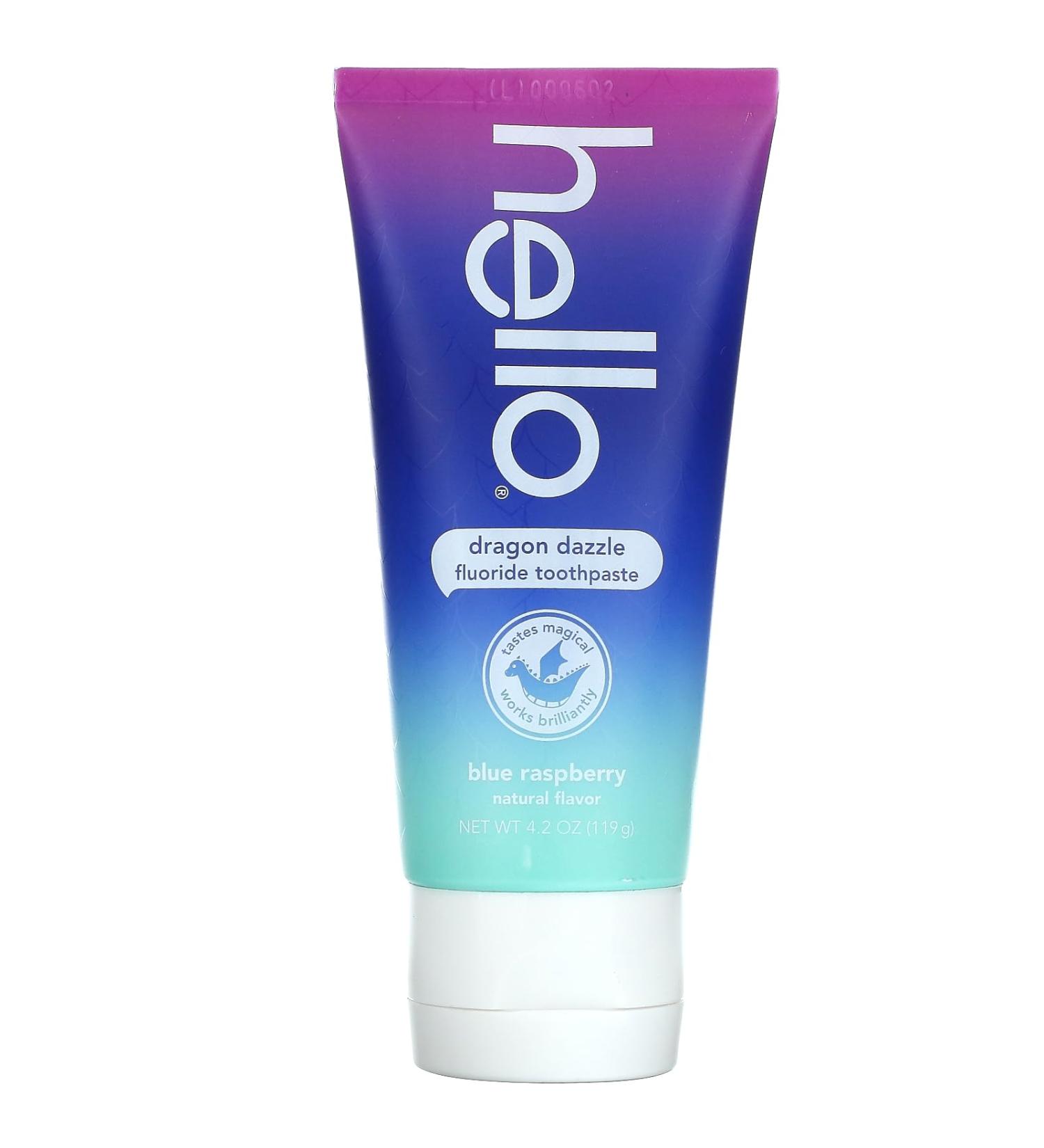 HELLO Blue Raspberry Dragon Dazzle Toothpaste - Fluoride 4.2 OZ | Buy Internationally - Buy Online on GoSupps.com