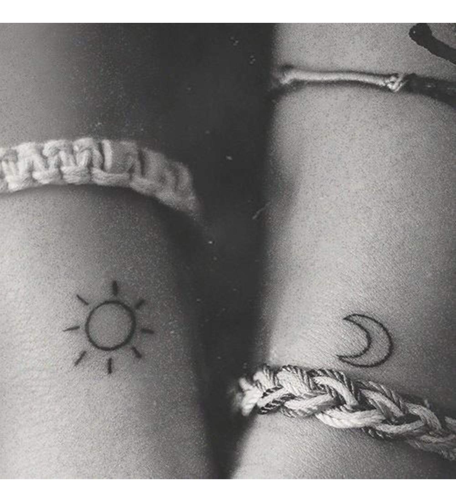 36 Pcs Sun Moon Minimalist Temporary Tattoos | Waterproof Body Art for Men, Women, Kids | Small 10.5 * 6cm Sheets - Buy Online on GoSupps.com