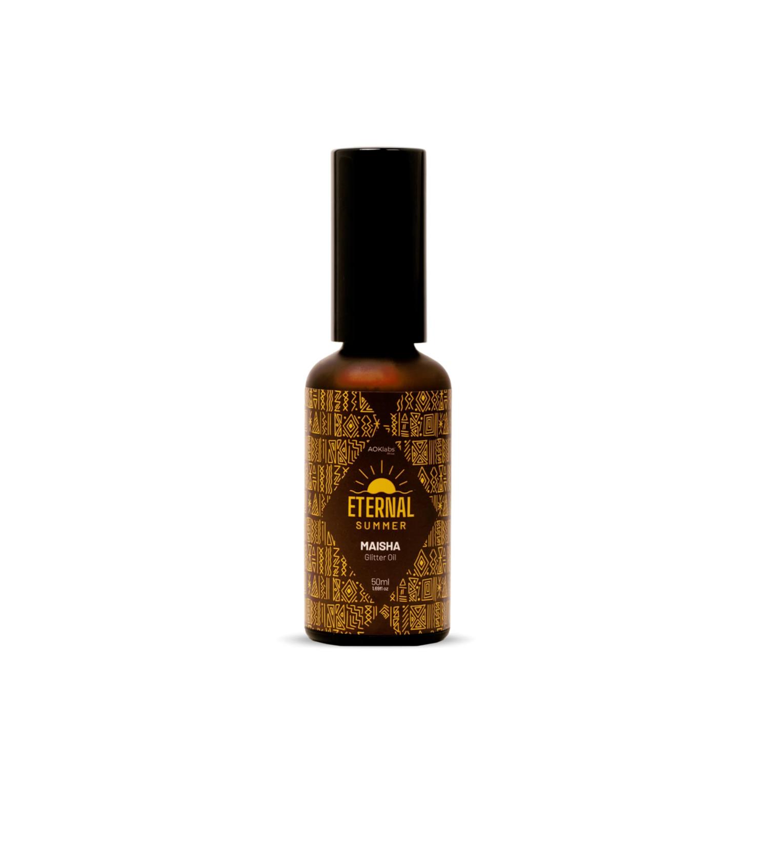 AOKlabs- MAISHA Glitter Oil Illuminating body oil moisturising body oil for face body and hair multifunctional dry touch oil 50ml. - Buy Online on GoSupps.com