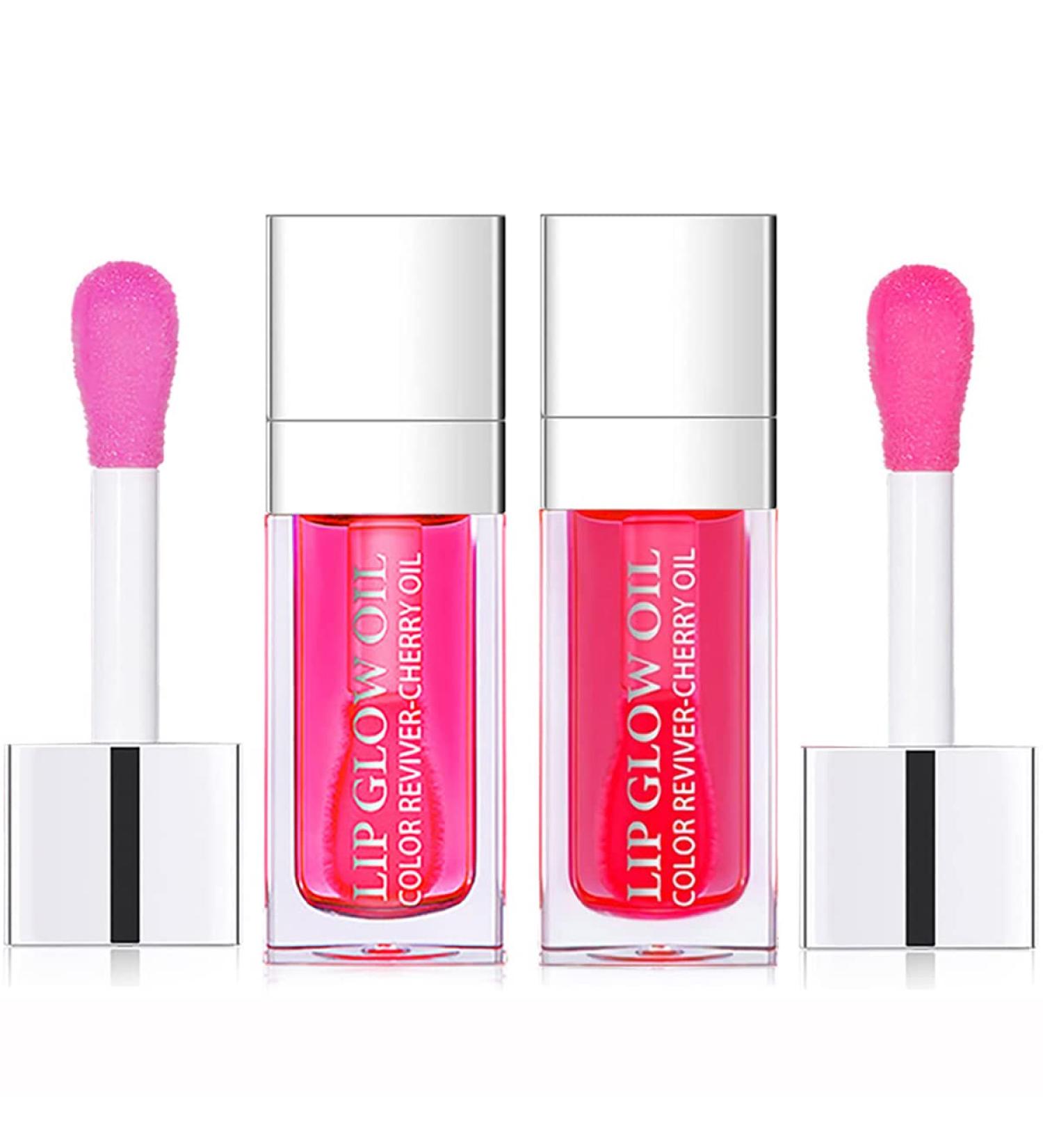 2 Set Hydrating Tinted Lip Oil & Plump Gloss - Raspberry/Cherry - Buy Online on GoSupps.com