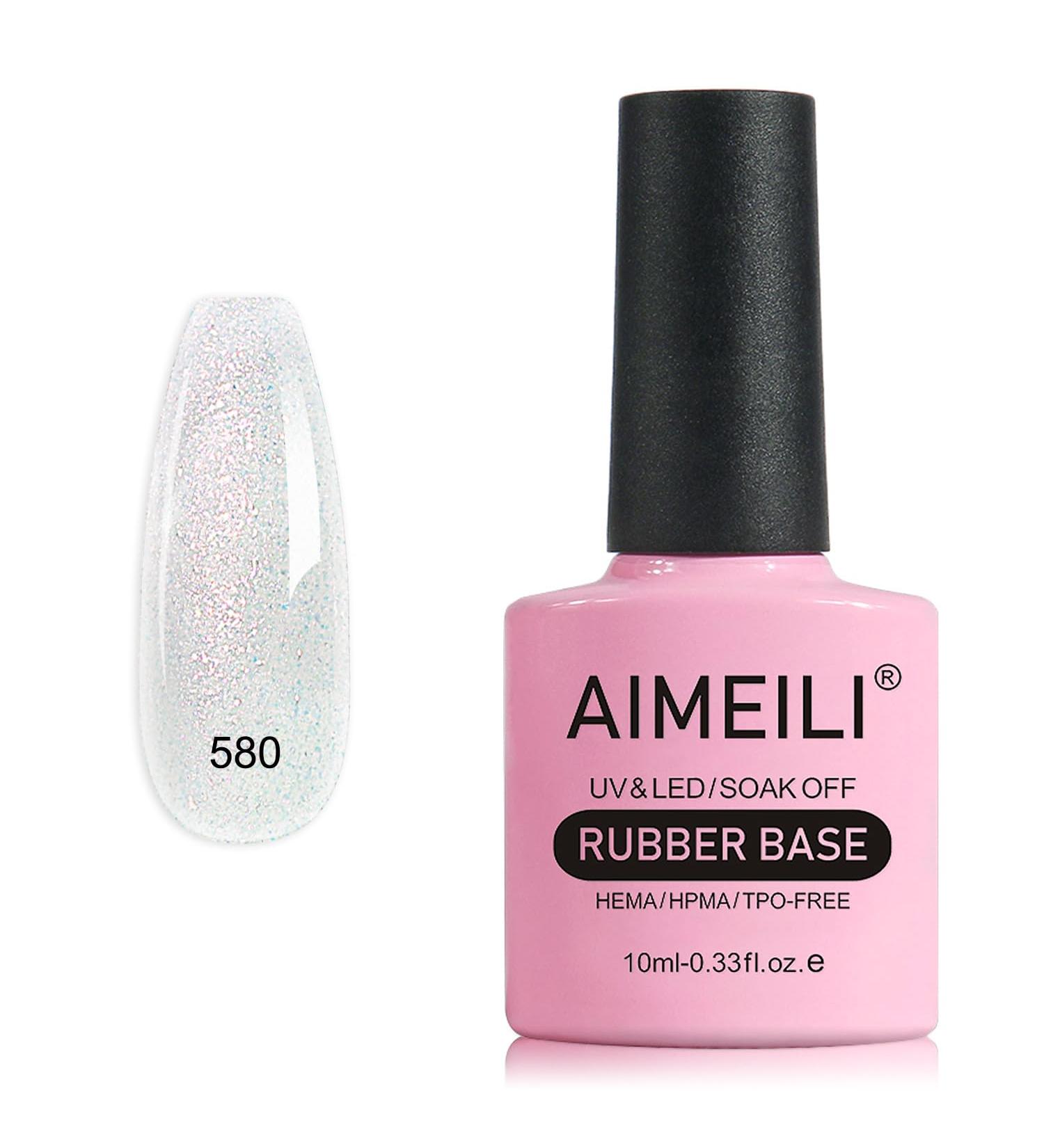 AIMEILI 5-in-1 Rubber Base Gel Sheer Color Polish - (580) 10ml - Buy Online on GoSupps.com