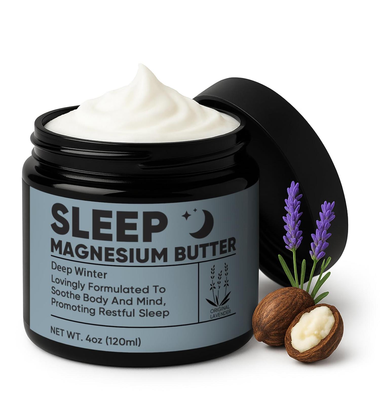 WAESKI Deep Winter Magnesium Butter for Sleep - Magnesium Butter with Bitter Orange Clary sage Ginger Cardamom Nighttime Magnesiumlotion for Leg Foot 4oz - Buy Online on GoSupps.com