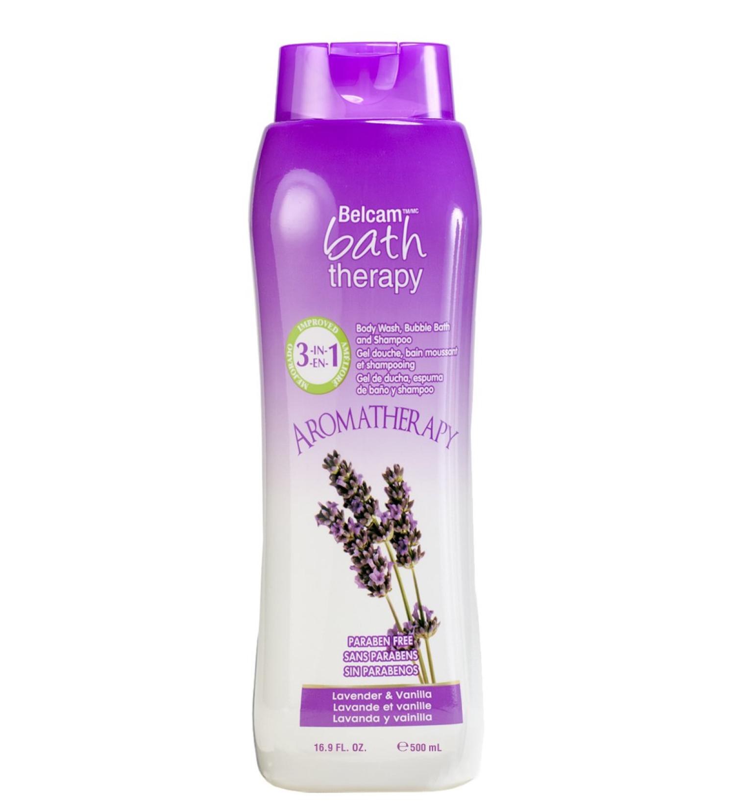 Belcam Bath Therapy Lavender & Vanilla 3-in-1 Body Wash, Bubble Bath & Shampoo - 16.9 Fl Oz - Buy Online on GoSupps.com