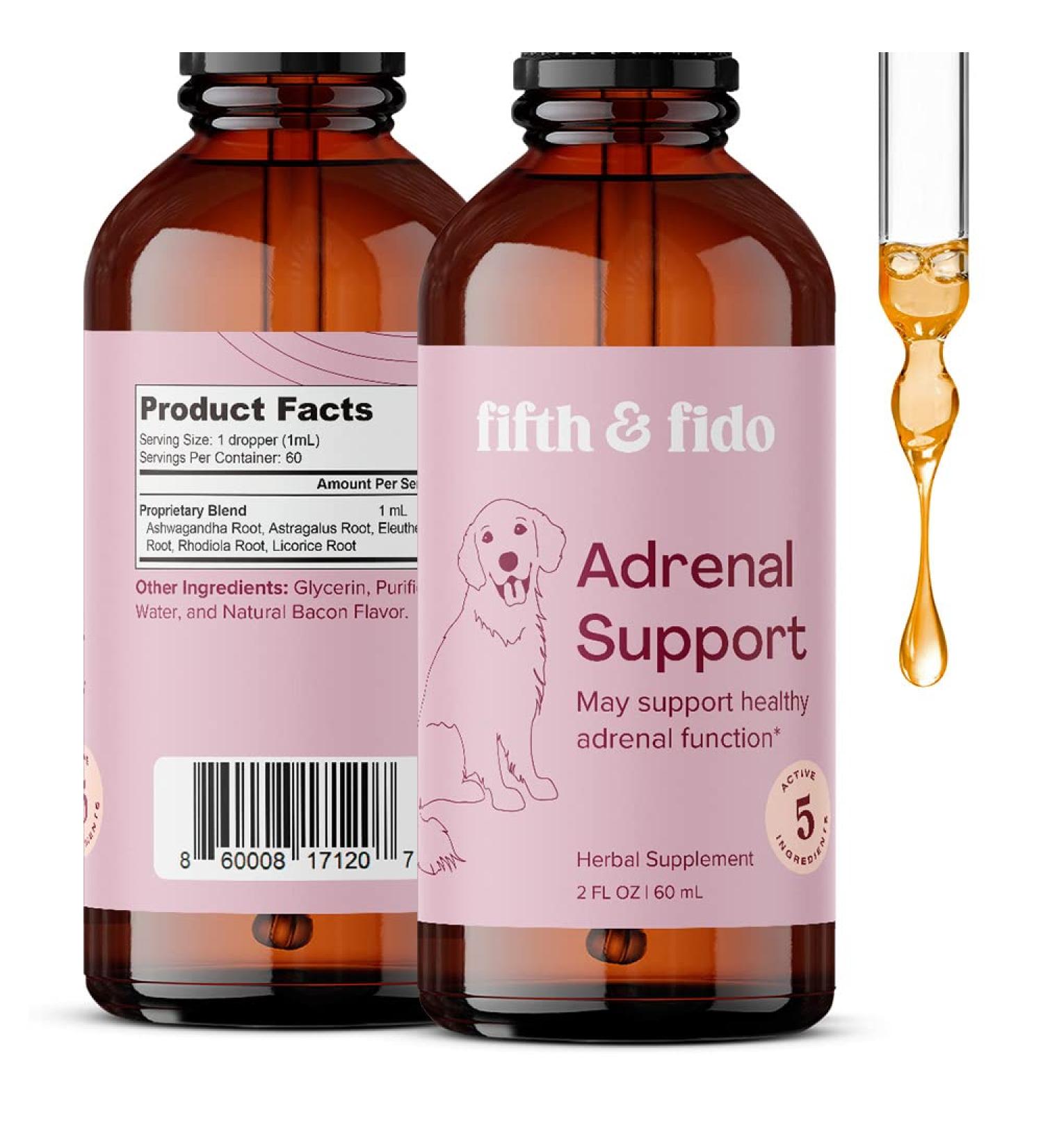 Dog Adrenal Support - Herbal Kidney & Cushings Treatment - 2 Fl Ounces - Buy Online on GoSupps.com