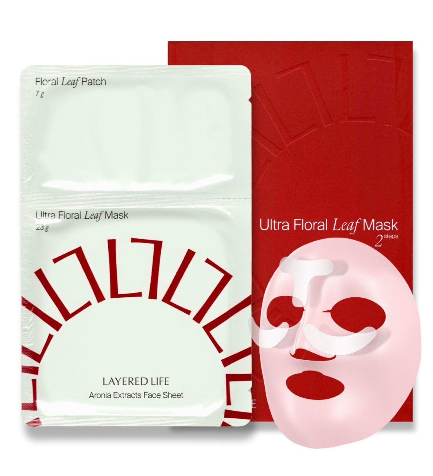 Ultra Floral Leaf 2-Step Mask Set - Brightening & Hydrating Korean Face Masks (5 Pack) for All Skin Types | Moisturizing & Anti-Wrinkle - Buy Online on GoSupps.com