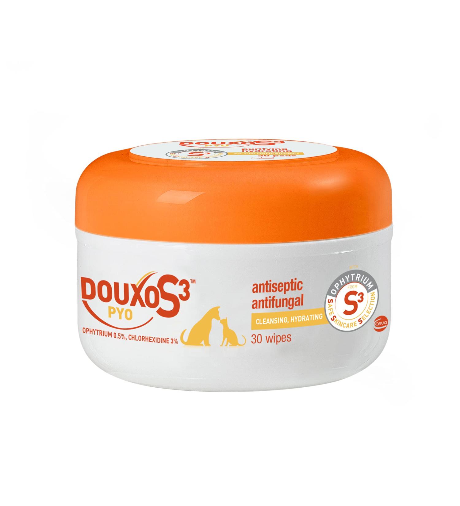Douxo S3 PYO Wipes 30 Count - Antimicrobial Pet Wipes for Skin Care - Buy Online on GoSupps.com
