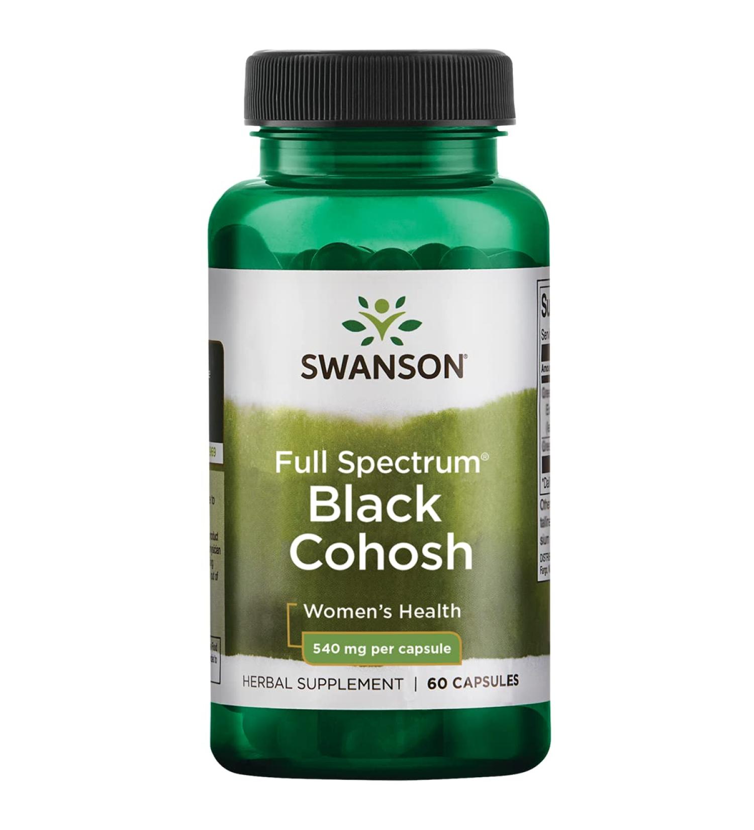 Swanson Black Cohosh 540mg 60 Capsules - Natural Menopause Support - Buy Online on GoSupps.com