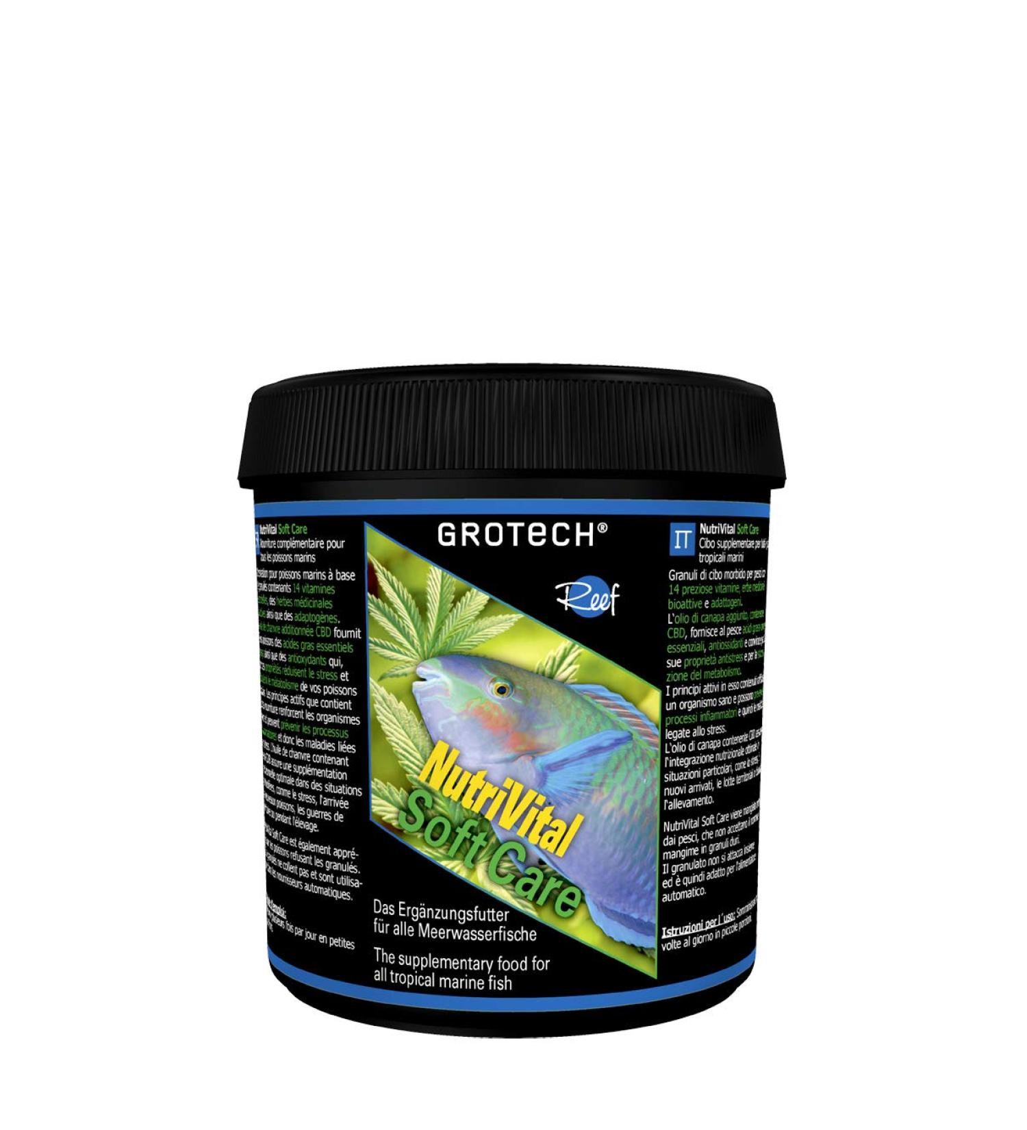 Grotech NutriVital Soft Care 1.4-2.2mm 350g - Complementary food for all marine fish