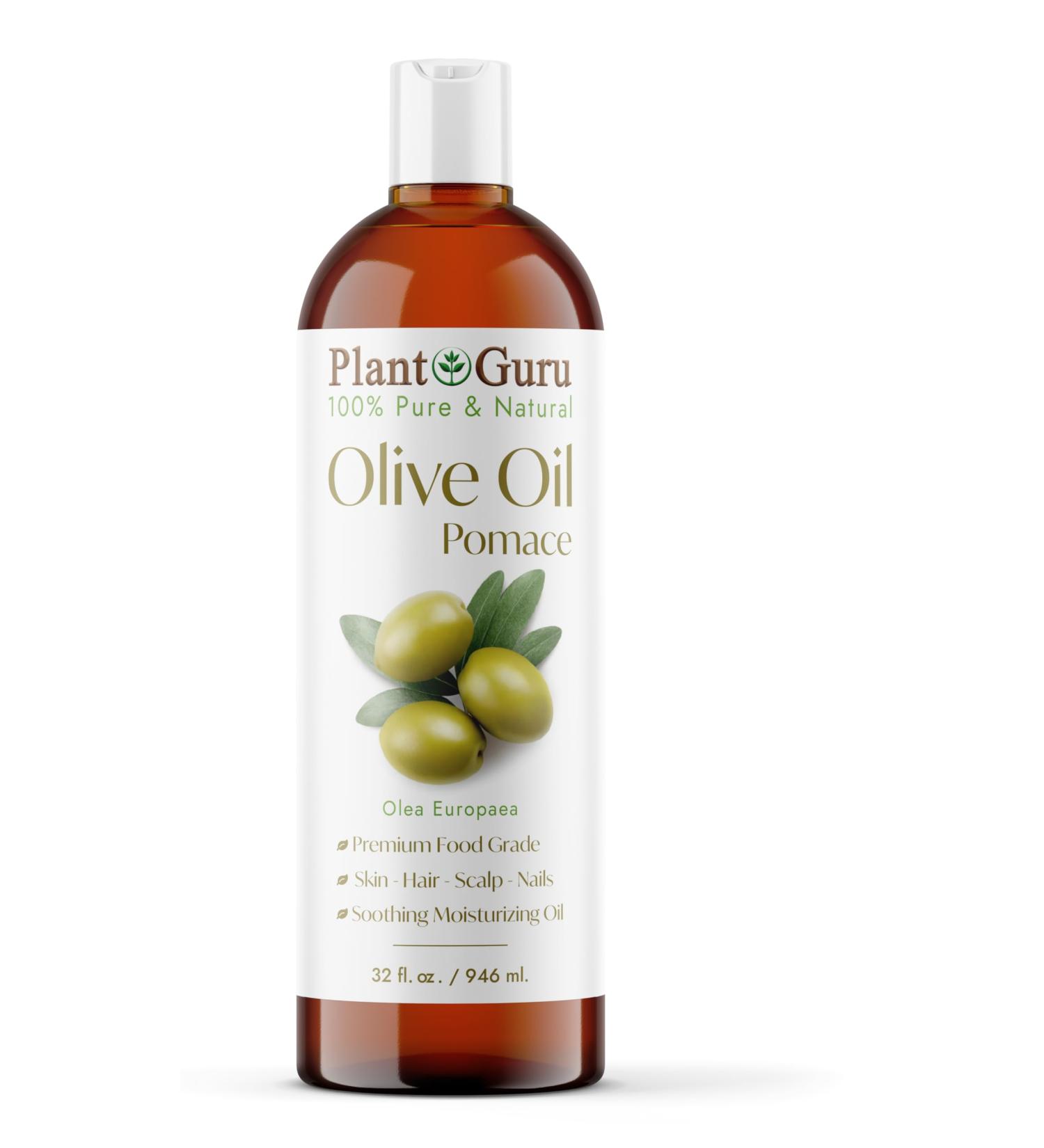 Olive Oil Pomace 32 fl. oz. 100% Pure Natural Carrier Moisturizer For Skin Body Face And Hair Growth. Great For DIY Soap Making Cosmetics and Massage. - Buy Online on GoSupps.com