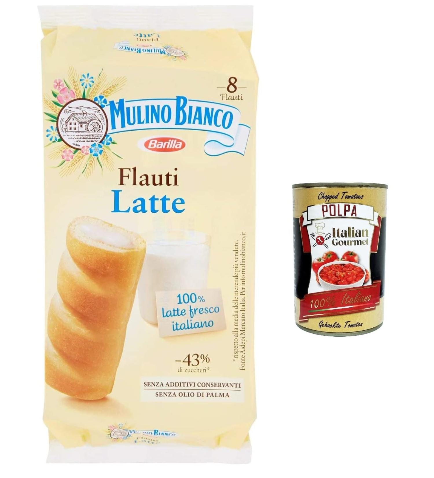  Italian Gourmet E.R. Mulino Bianco Flauti 100% Fresh Italian Milk Snacks 280 g + Gourmet Italian Polpa 400 g Pack of 3 - Buy Online on GoSupps.com