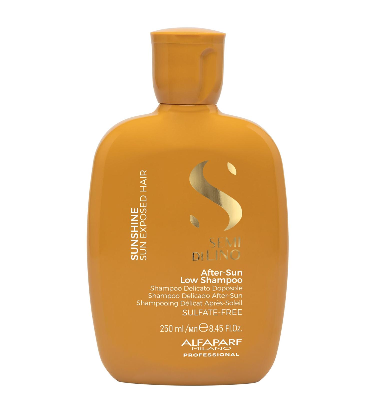 Alfaparf Milano Semi di Lino Sunshine Sulfate Free Shampoo - After Sun & Chlorine Protection - Vegan Formula for Shiny Silky Hair - International Shipping Available - Buy Online on GoSupps.com