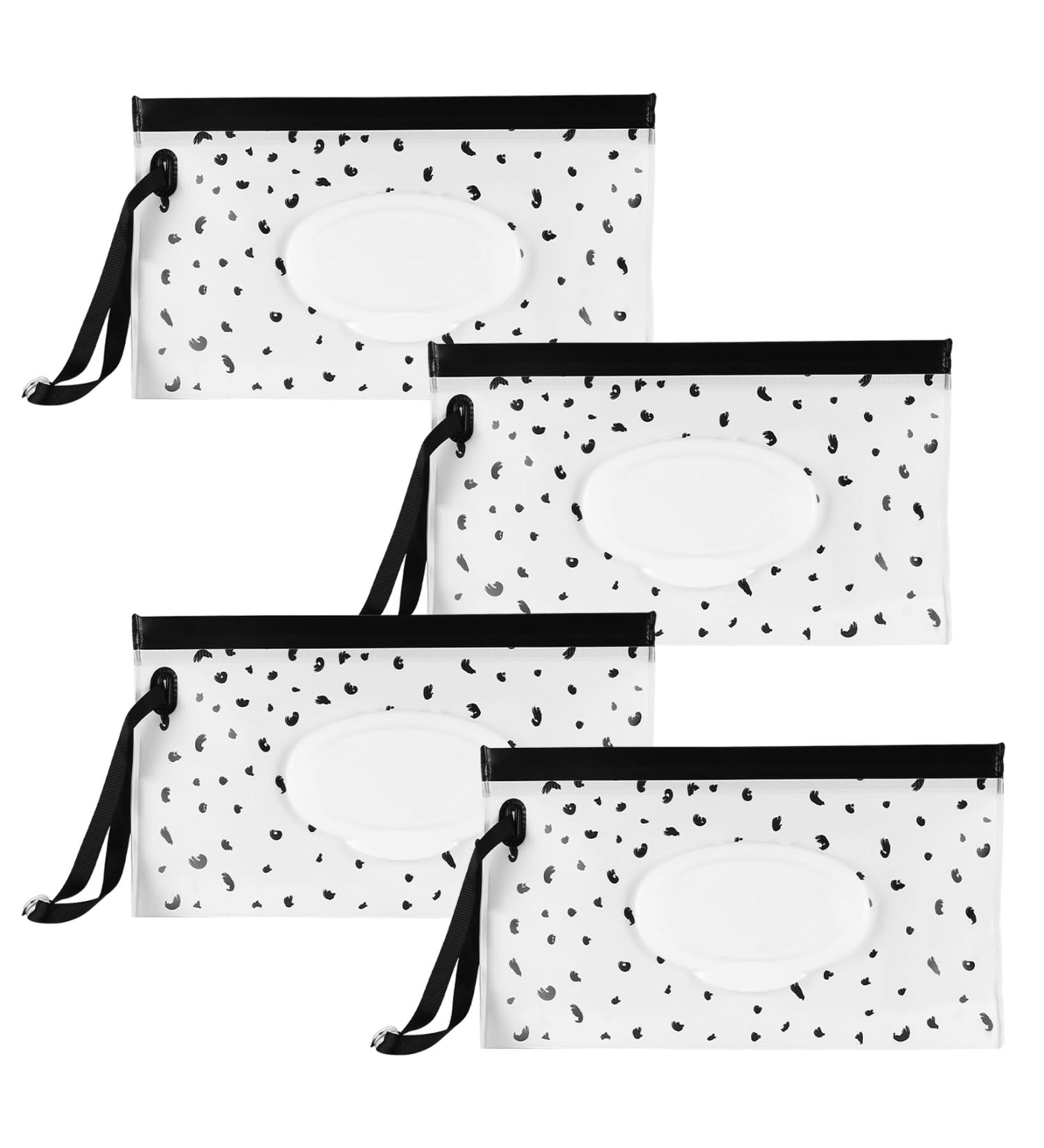 4 STK Portable Baby Wet Wipes Pocket - Travel-Friendly Reusable Wet Wipe Container for Babies on the Go - Buy Online on GoSupps.com