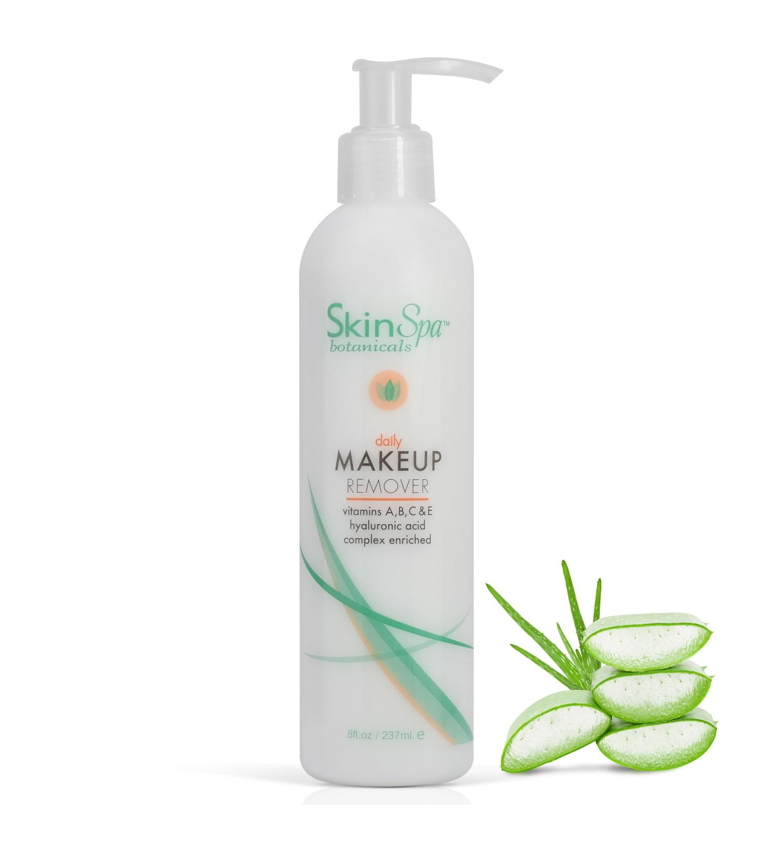 SkinSpa Gentle Makeup Cleanser 8 Oz. - Facial Lotion for Sensitive Skin Care Hydration Boost - Enriched with Hyaluronic Acid Vitamins A B C & E - Buy Online on GoSupps.com