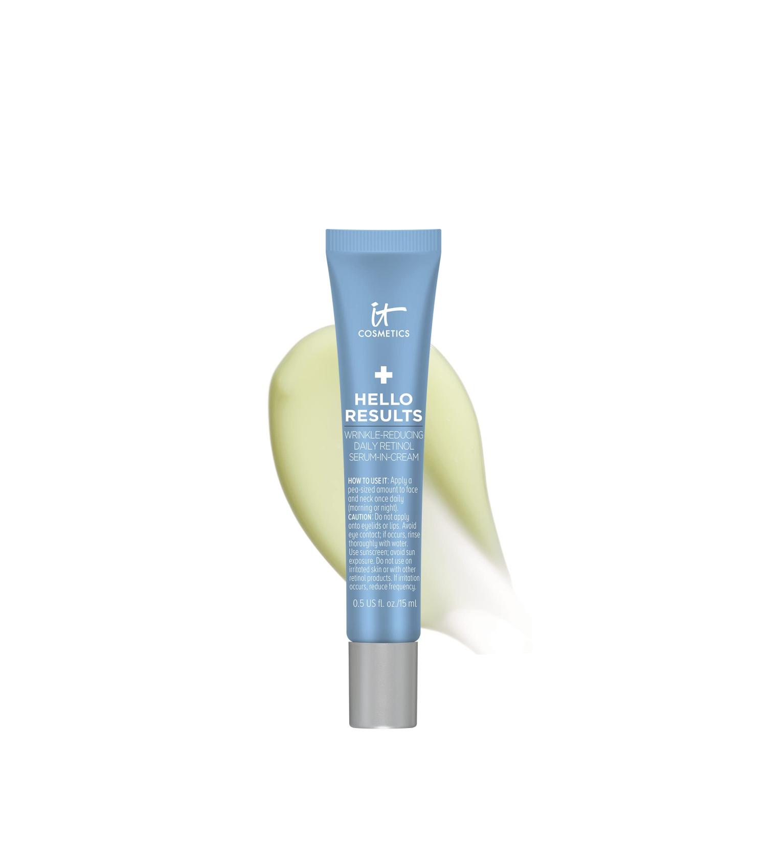 IT Cosmetics Hello Results Retinol Serum-in-Cream - Anti-Aging Face Cream with Niacinamide & Vitamin E | 0.5 Fl. Oz - Buy Online on GoSupps.com