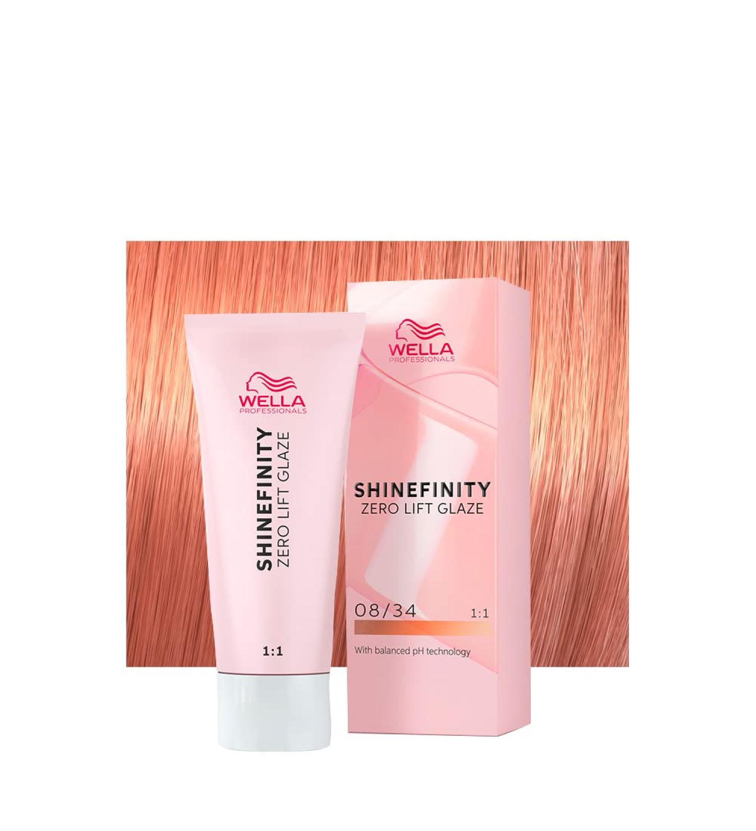 WELLA PROFESSIONALS Wella Shinefinity Spicy Ginger 0834 Light Golden Copper Blonde 60ml demipermanent color