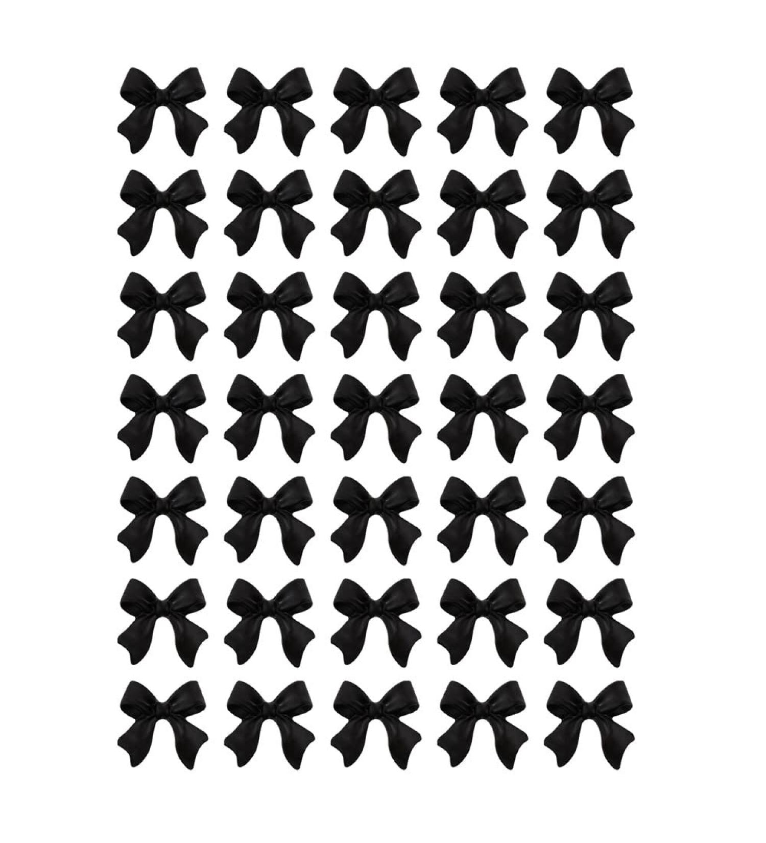 100 Pieces 3D Nail Bowknot Mini Butterfly Bow Ties Nail Charms Flatback Nail Art Resin Decoration for Nail Manicure Accessories Women Girls (Black) - Buy Online on GoSupps.com