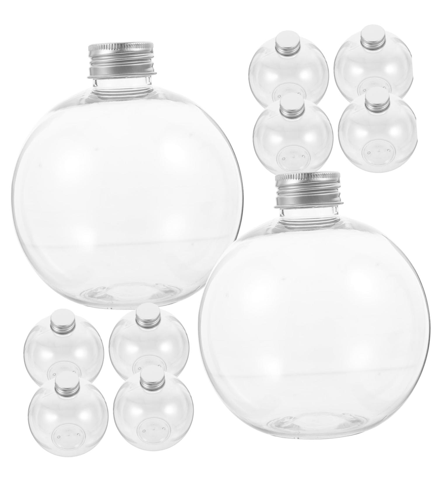 GRIRIW 10pcs Transparent Spherical Bottle Christmas Tree Ornaments Clear Bottles Lightweight Juice Bottles - Buy Online on GoSupps.com