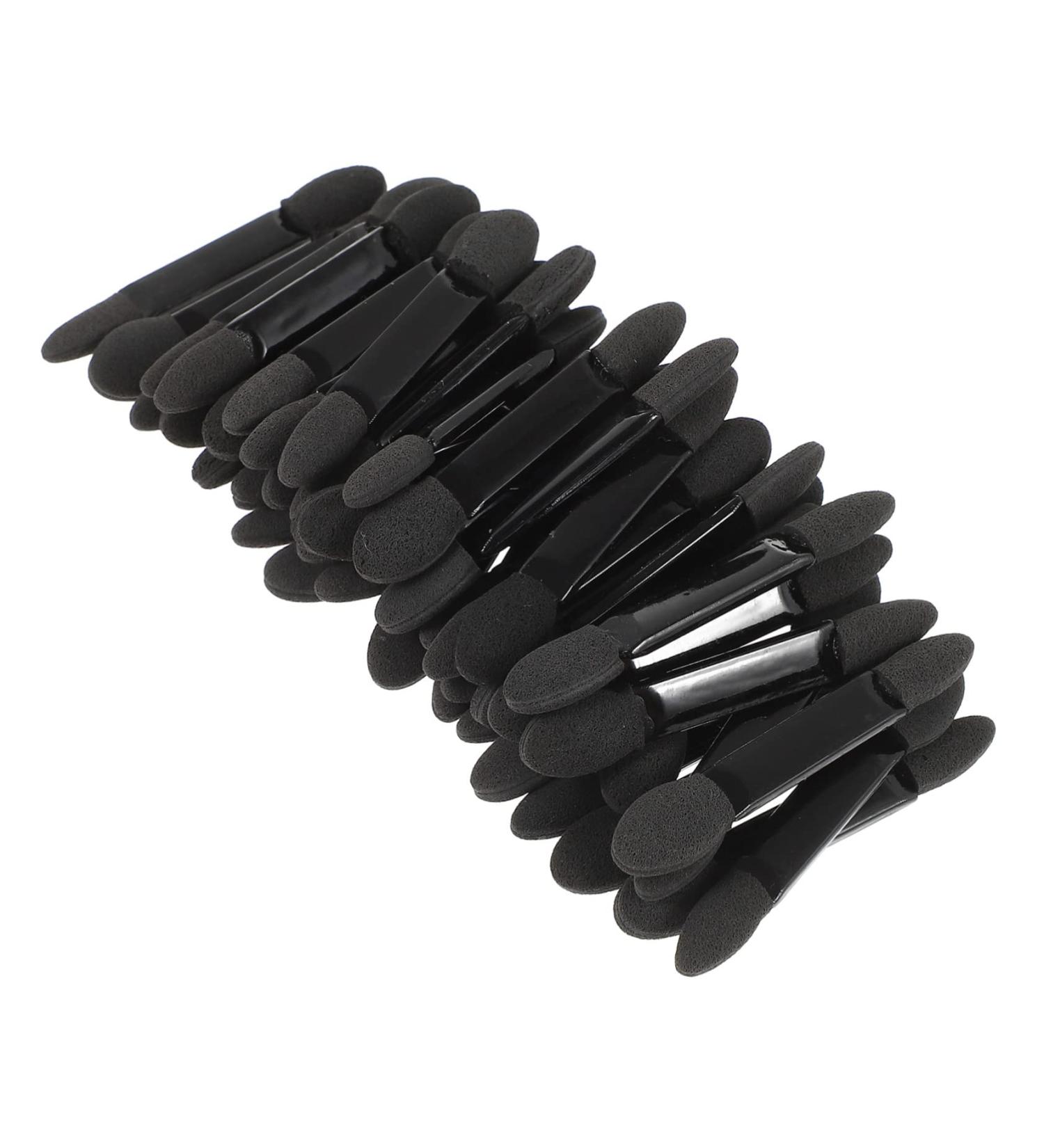 BIUDECO 50pcs Eye Shadow Applicator Professional Blending Dual Sided Eyeshadow Brush Kit Miss Disposable Set Size 2 Black - Buy Online on GoSupps.com
