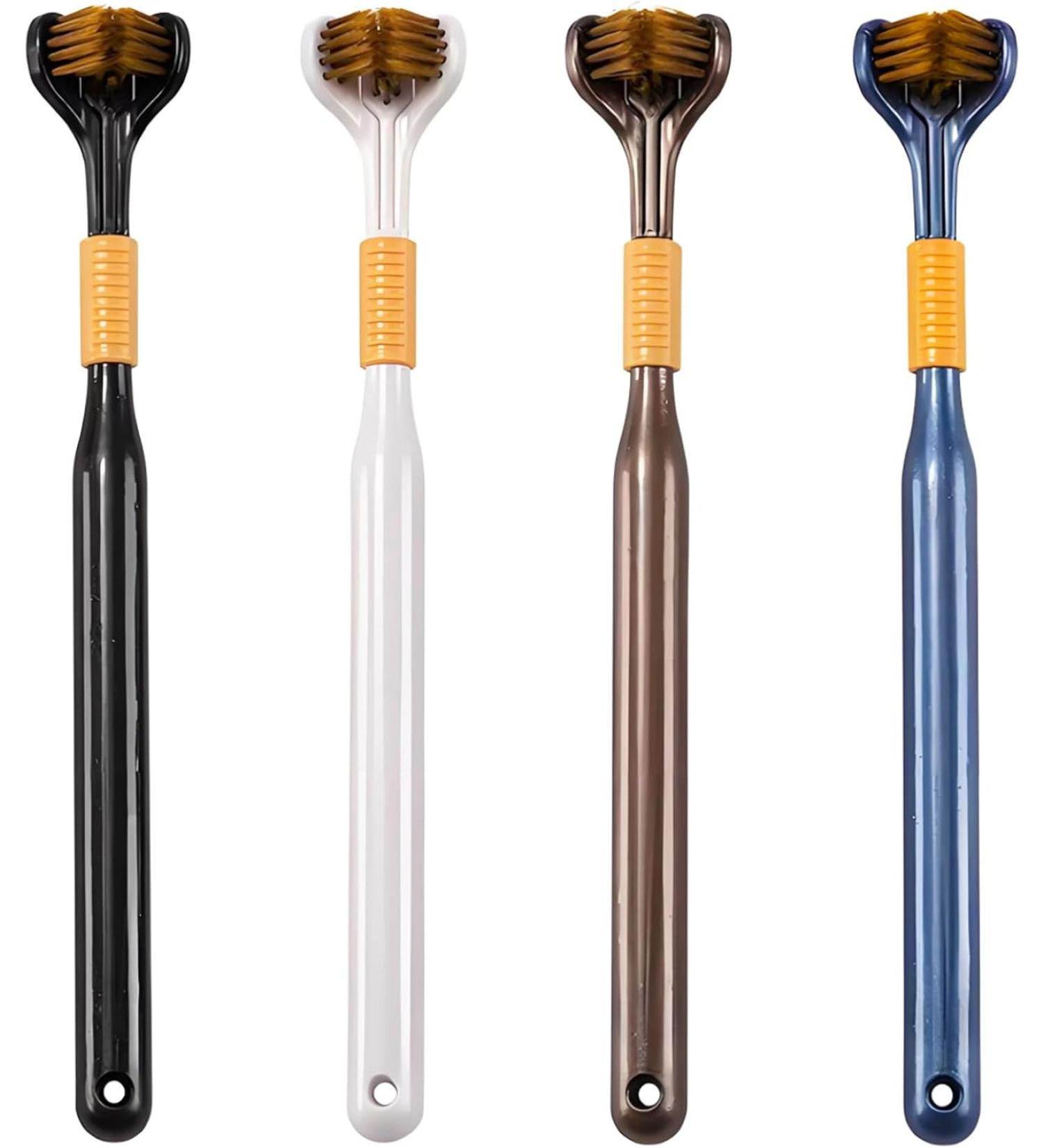 Lnncdsc Toothbrushes for Adults Soft Bristle For Comprehensive Care Suitable for Adults and Youth - Black - White - Brown - Blue - Buy Online on GoSupps.com