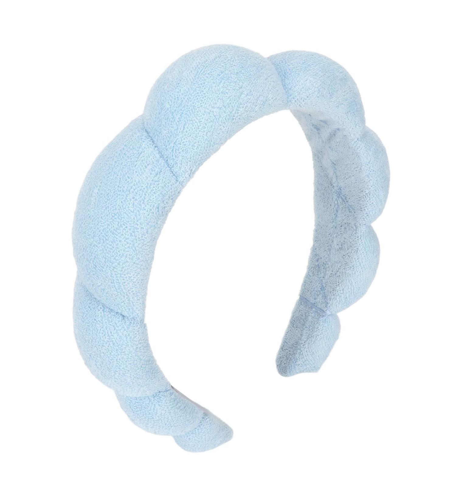 Soft And Absorbent Sponge Headband for Women - Prevent Slip Cute Padded Hair Band with Elastic Blue - Buy Online on GoSupps.com