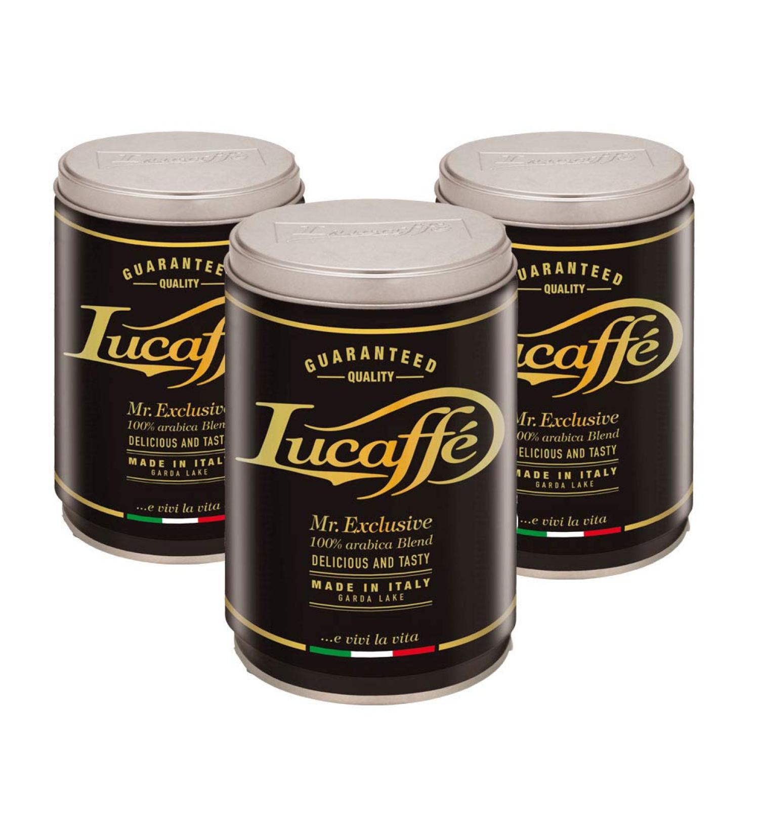 LUCAFF Mr.Exclusif caf moulu Arabica 250gr x 3 can d'aluminium peut conserver l'ar me origine du caf Arabica Am rique du Sud Asie Afrique grains de caf go t doux ar me pain grill moyen - Buy Online on GoSupps.com