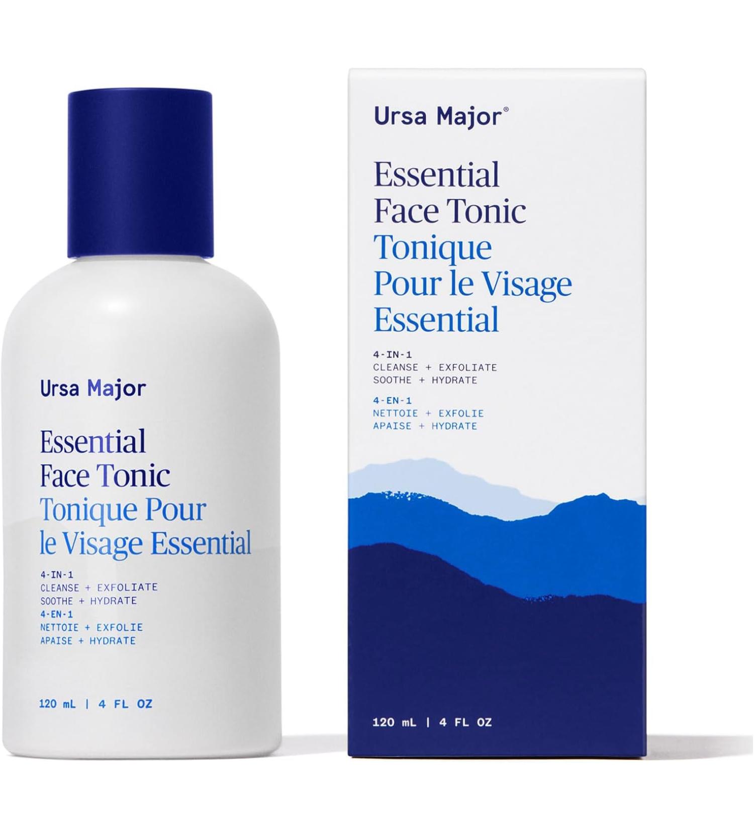 Ursa Major Essential Face Tonic | 4-in-1 Natural Toner for Cleansing, Exfoliating, Soothing, and Hydrating | 8 oz (Pack of 1) - Buy Online on GoSupps.com
