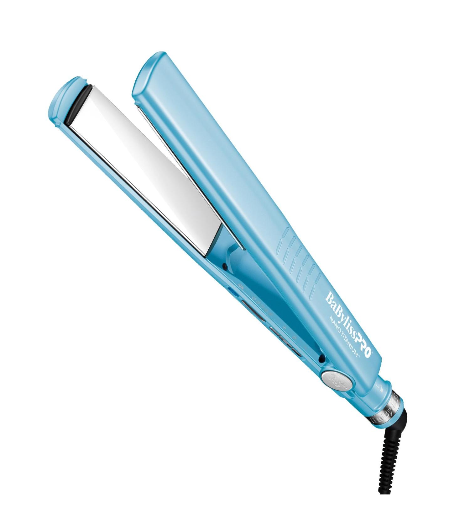 BaBylissPRO Nano Titanium Dual Ionic Flat Iron for Maximum Smoothness and Shine Blue - Buy Online on GoSupps.com