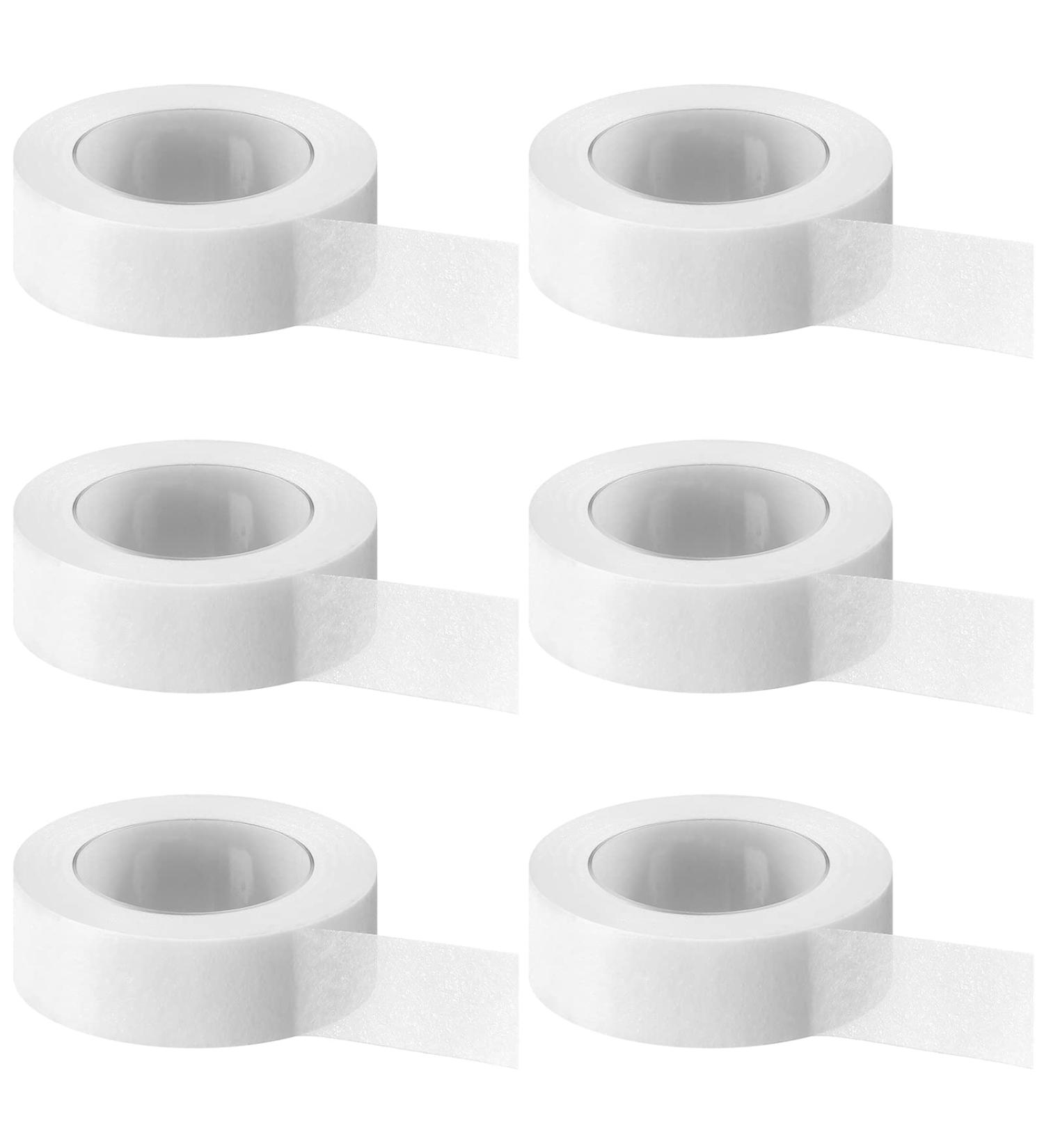 Flexible Skin Tape 6 Rolls - Self Adhesive Gauze Tape for Wound Injuries and Sports - 0.5 Inch x 10 Yards - Breathable and Swelling Relief (White) - Buy Online on GoSupps.com