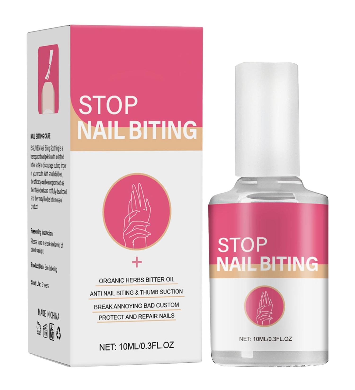 Anti Nail Biting Polish Stop Biting Your Nails Natural Stop Nail Biting Bitter Taste Solution for Healthy Nail Growth Water Resistant Nail Biting Treatments For Adults & Children 10ml - Buy Online on GoSupps.com
