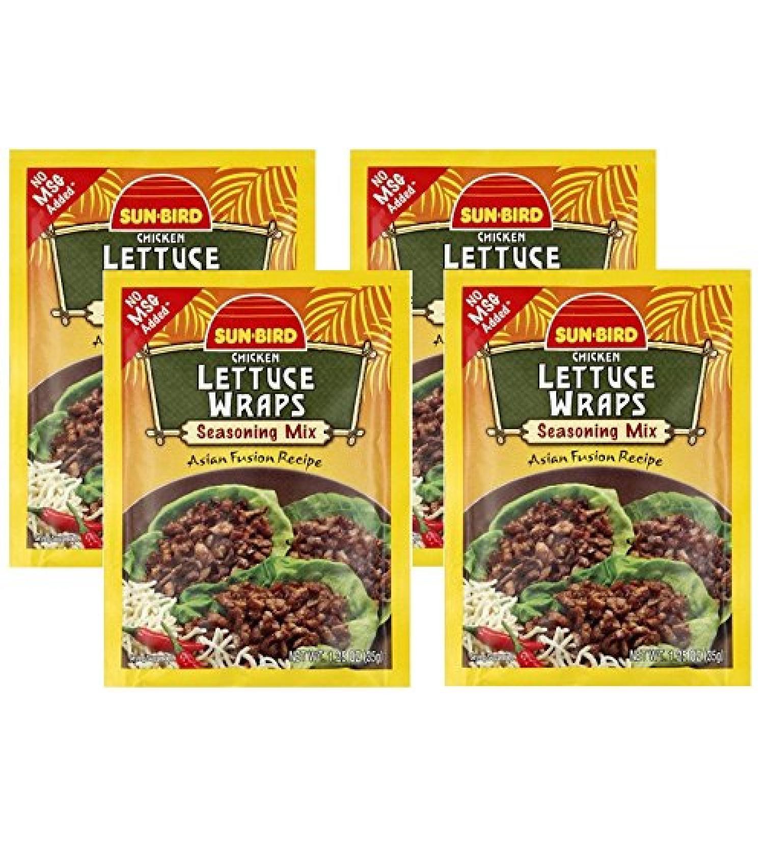 Lettuce Wrap Seasoning Mix Packets - Asian Fusion Chicken Recipe - 1.25 oz Each (Pack of 4) - Buy Online on GoSupps.com