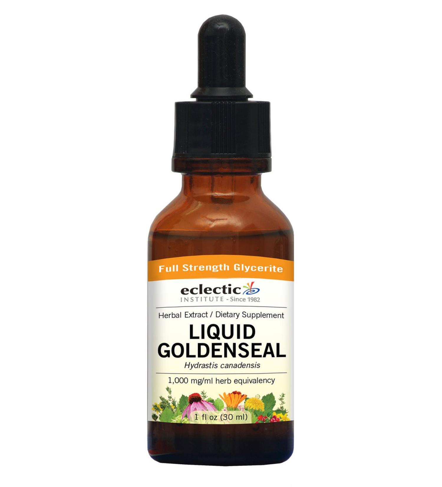 Eclectic Goldenseal Liquid Glycerite, Orange, 1 Fluid Ounce