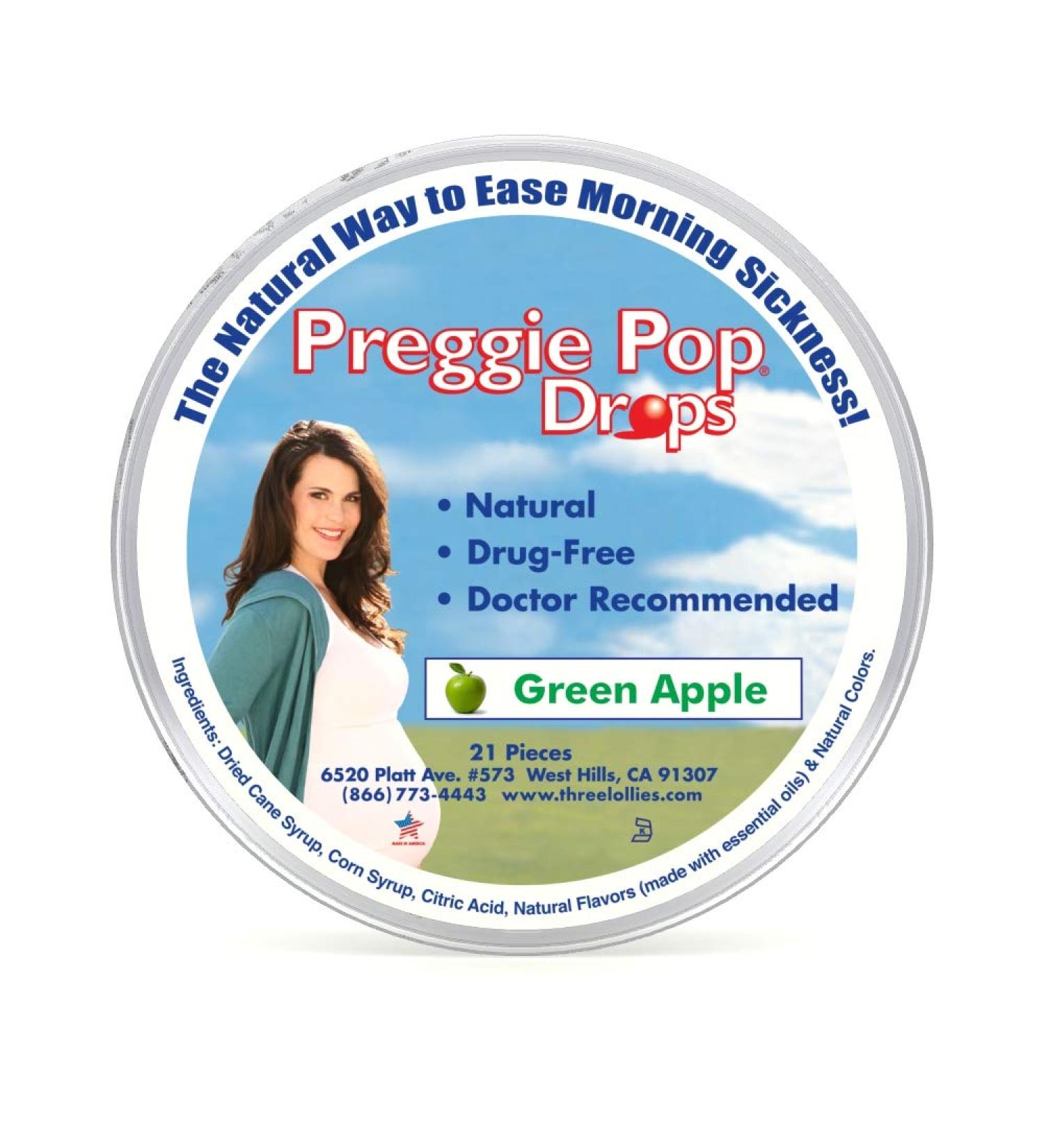 Preggie Pop Drops Natural Green Apple - 21 Count - Buy Online on GoSupps.com