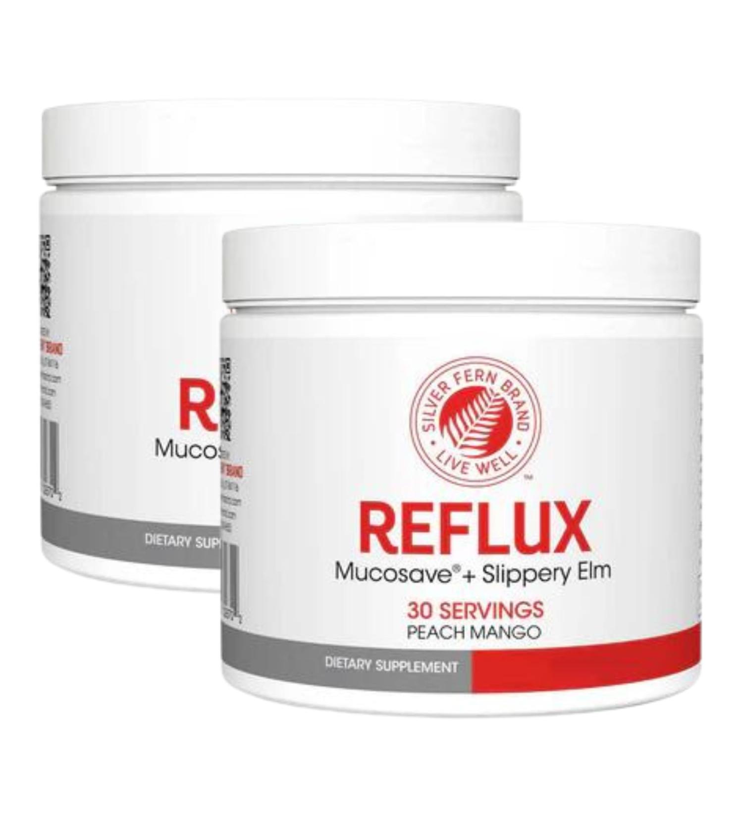 Reflux Digestive Supplement - Peach Mango Flavor - Each Tub 30 Scoops 30 Servings - Mucosal Support for Acid Issues - with Mucosave FG and Slippery Elm Bark (2 Tubs) Peach Mango 3.5 Ounce (Pack of 2) - Buy Online on GoSupps.com