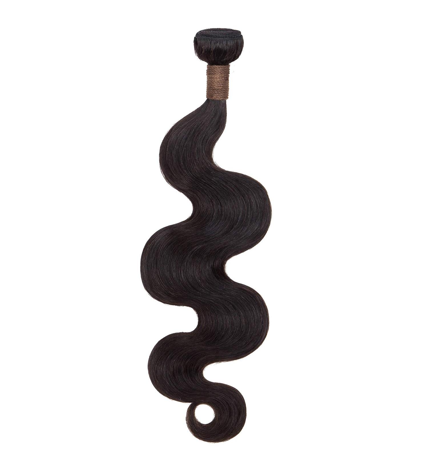 FAB 100% Brazilian Human Hair Weft Virgin Weave Unprocessed Natural Colours 100g (12inch Body 1B) 12inch Body 1B
