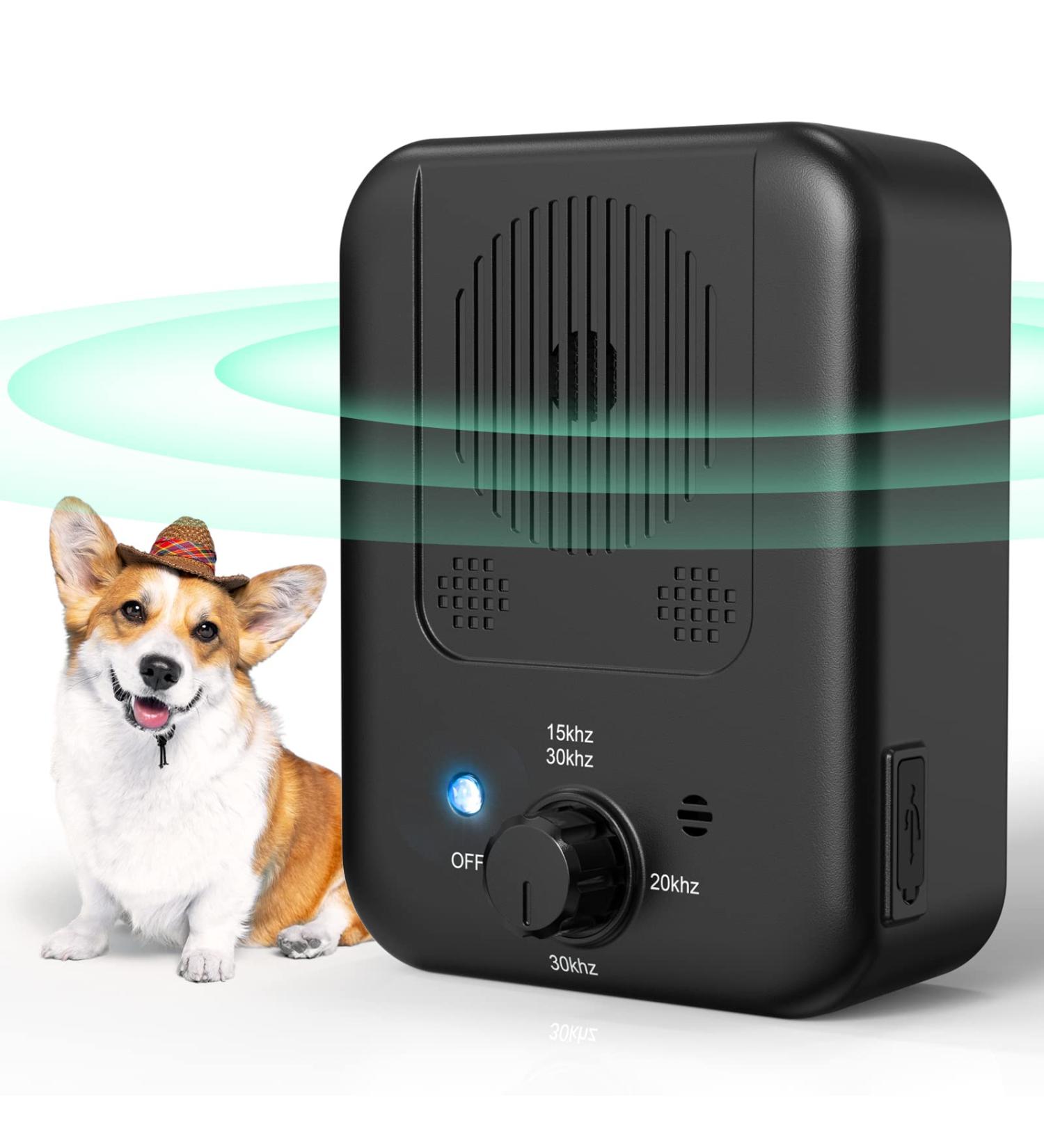 Buy Antibell for Dogs - 3 Frequency Levels Sonic Anti-Bell Device 33ft Range Rechargeable Ultrasound - Perfect for Indoor & Outdoor Use - Black - Buy Online on GoSupps.com