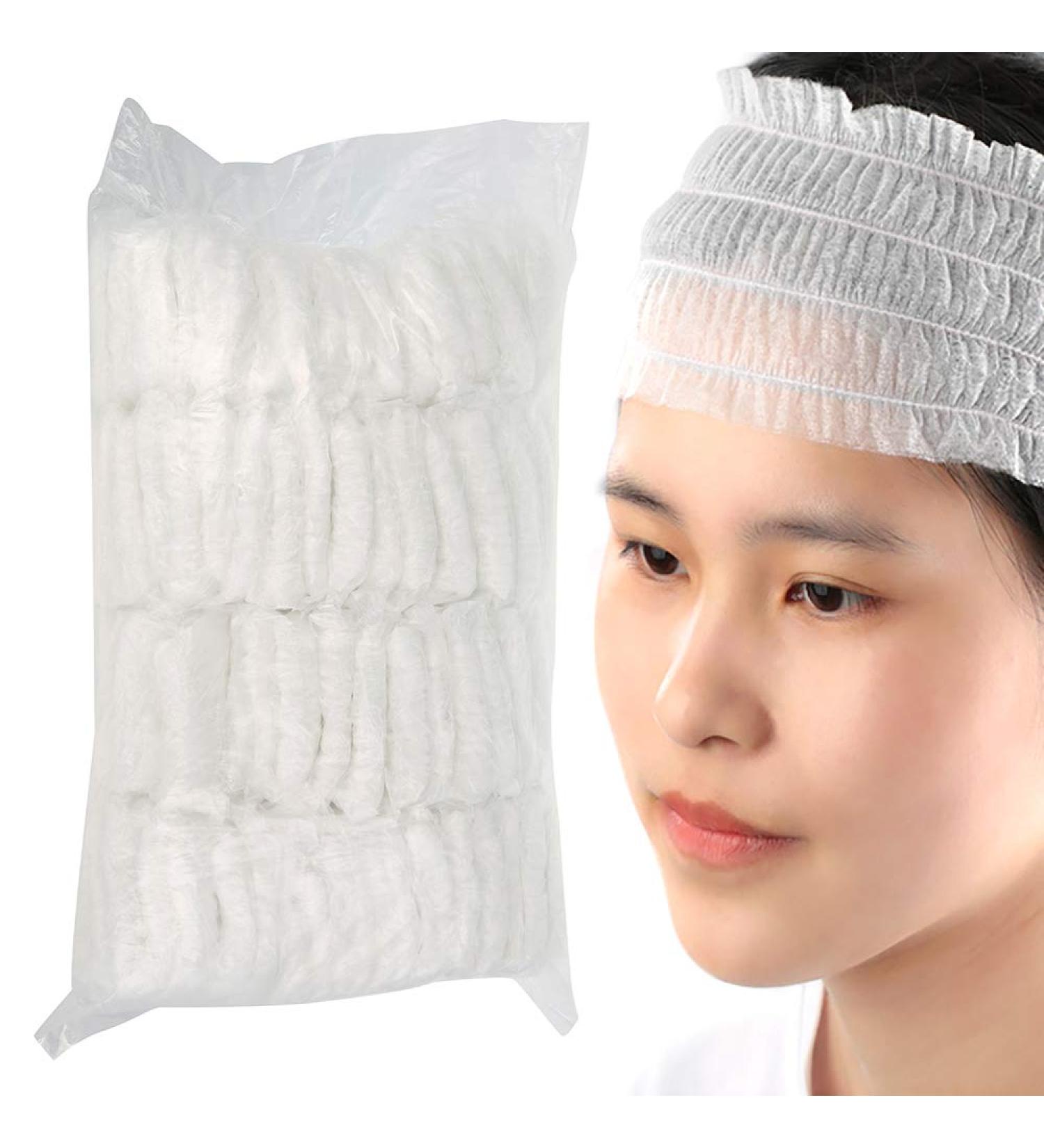 100pcs Disposable Elastic Nonwoven Hair Bands | Ideal for Skin Care & Spa Salon - Best Quality Online - Buy Online on GoSupps.com