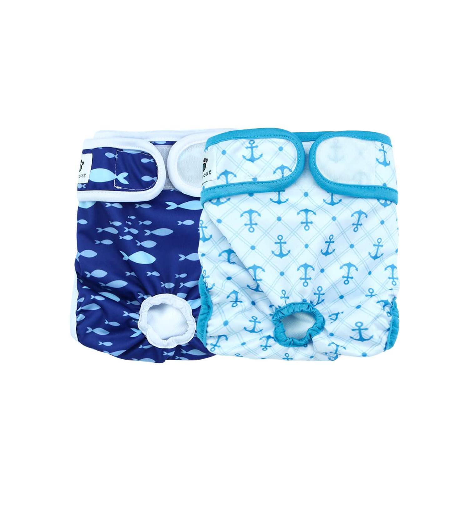 Hisprout Skirt Diaper for Female Dogs - Reusable Washable XS - Durable Puppy Diapers (Ocean Series) | International Shipping Available - Buy Online on GoSupps.com