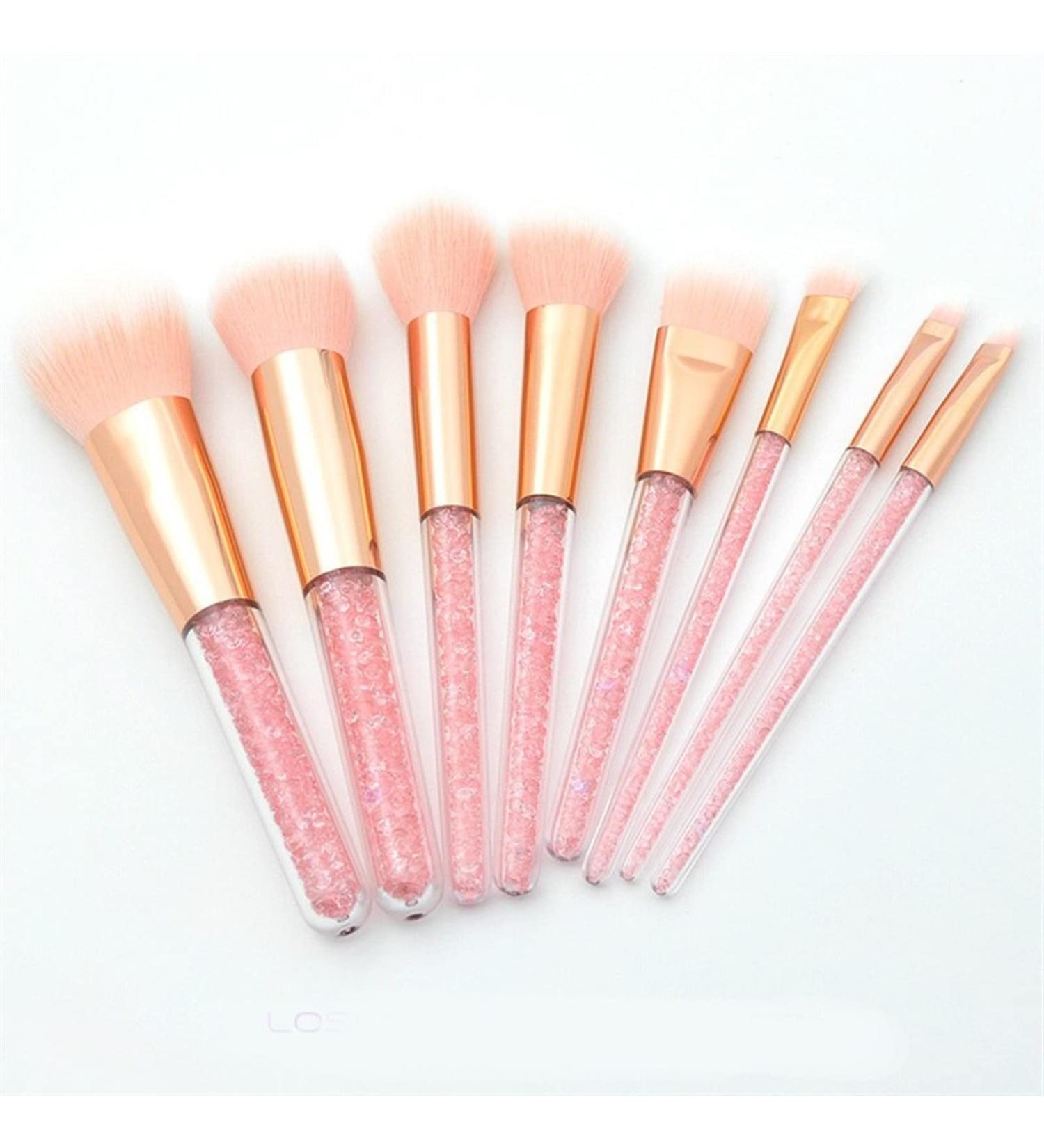 Pink Diamond Unicorn Crystal Makeup Brushes Set - Foundation Blending & Eye Face Brush | Shop Internationally - Buy Online on GoSupps.com
