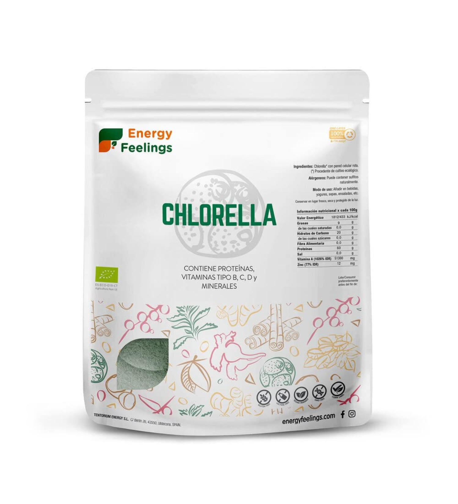  Energy Feelings Energy Feelings - Chlorella Powder - XXL Pack - 1 KG - Buy Online on GoSupps.com